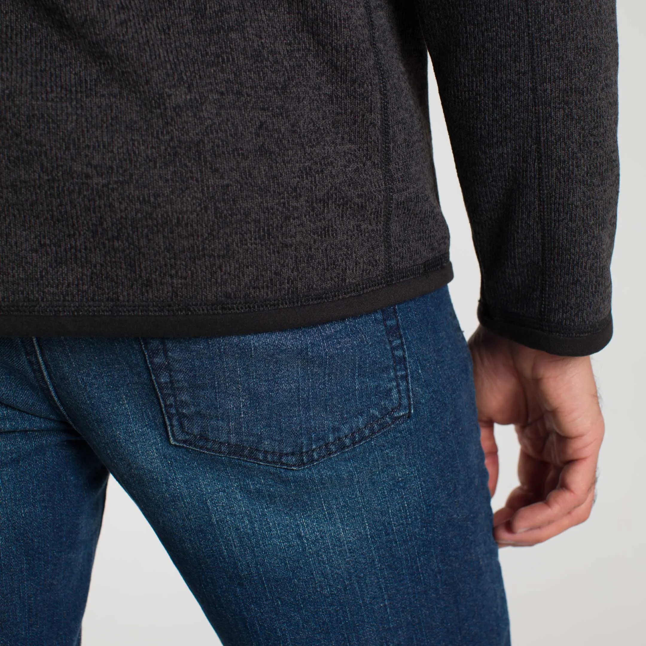 Heather Black Quarter-Zip Fleece sold by Ash & Erie product image thumbnail 5