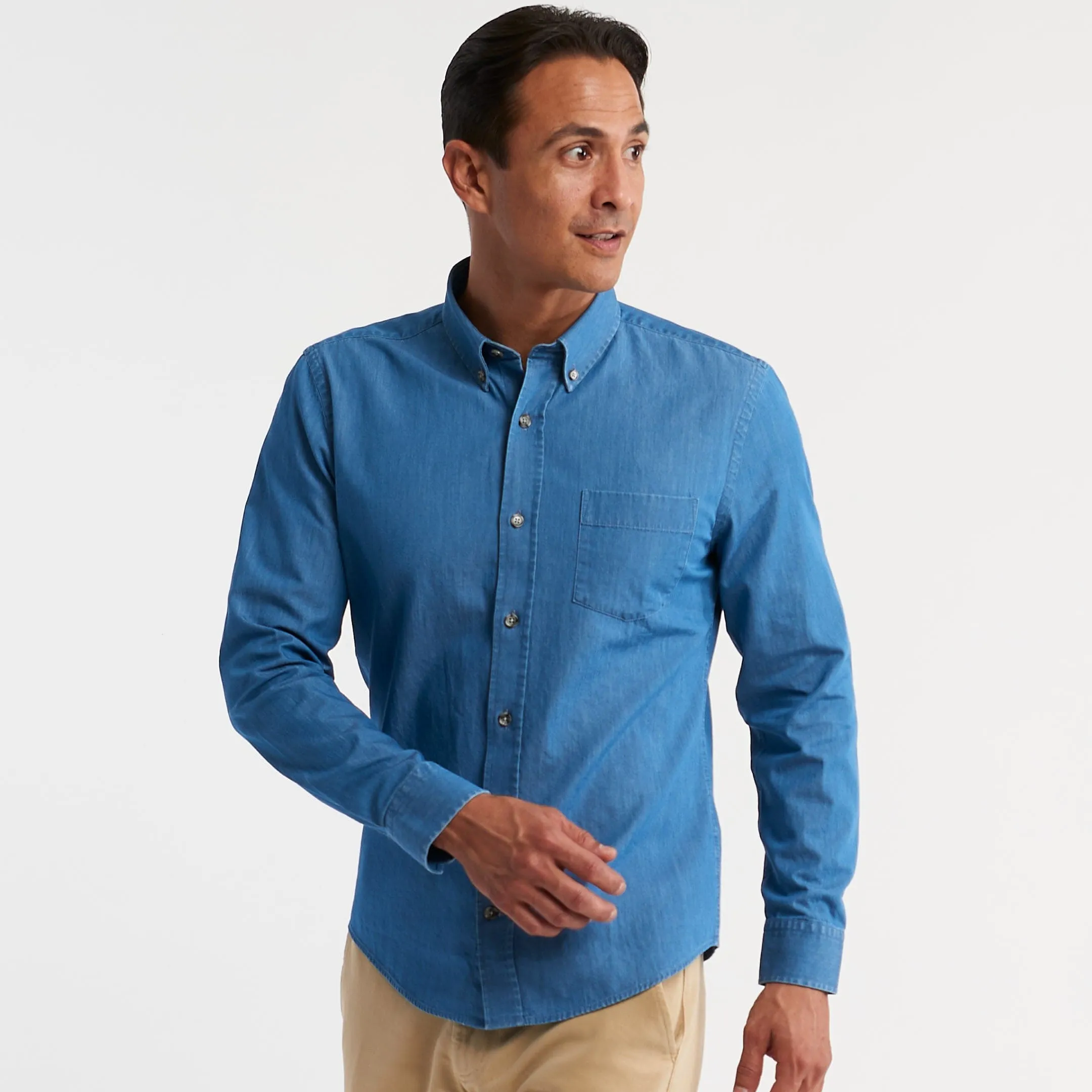 Medium Blue Denim Shirt sold by Ash & Erie product image thumbnail 5