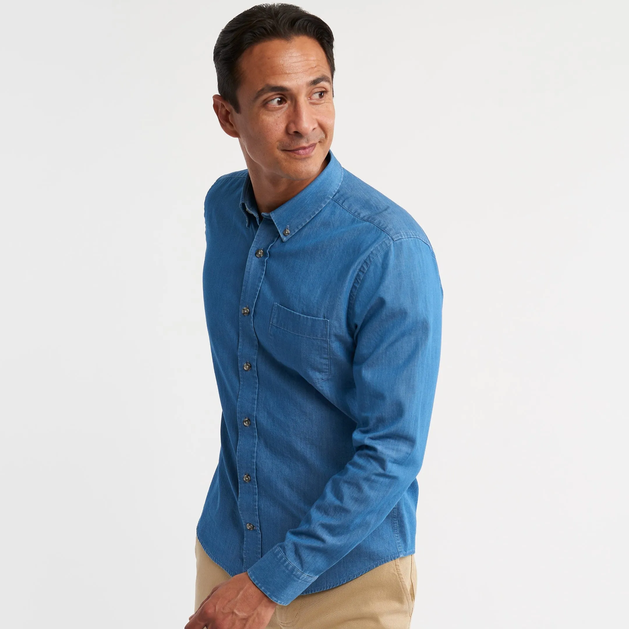 Medium Blue Denim Shirt sold by Ash & Erie