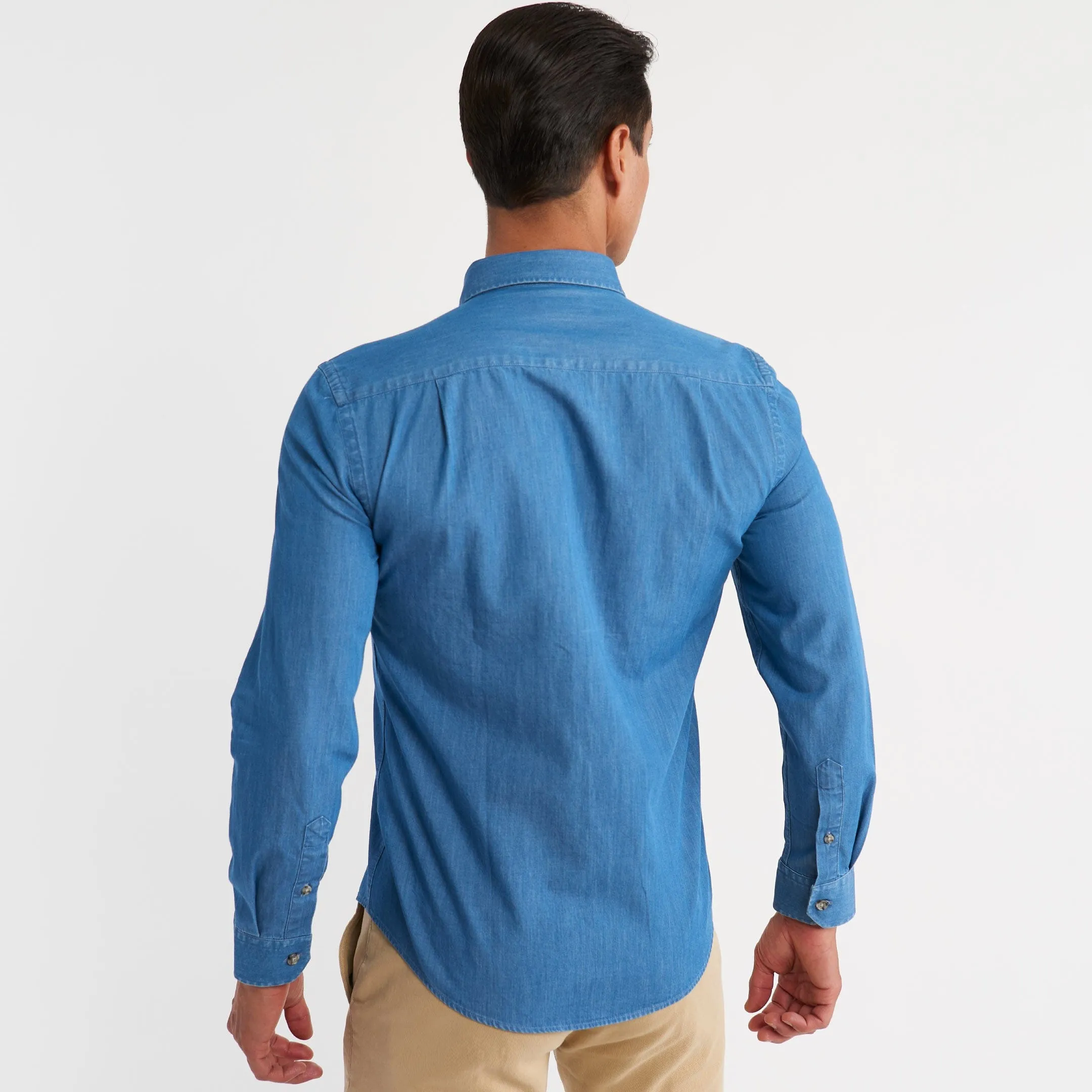 Medium Blue Denim Shirt sold by Ash & Erie product image thumbnail 3