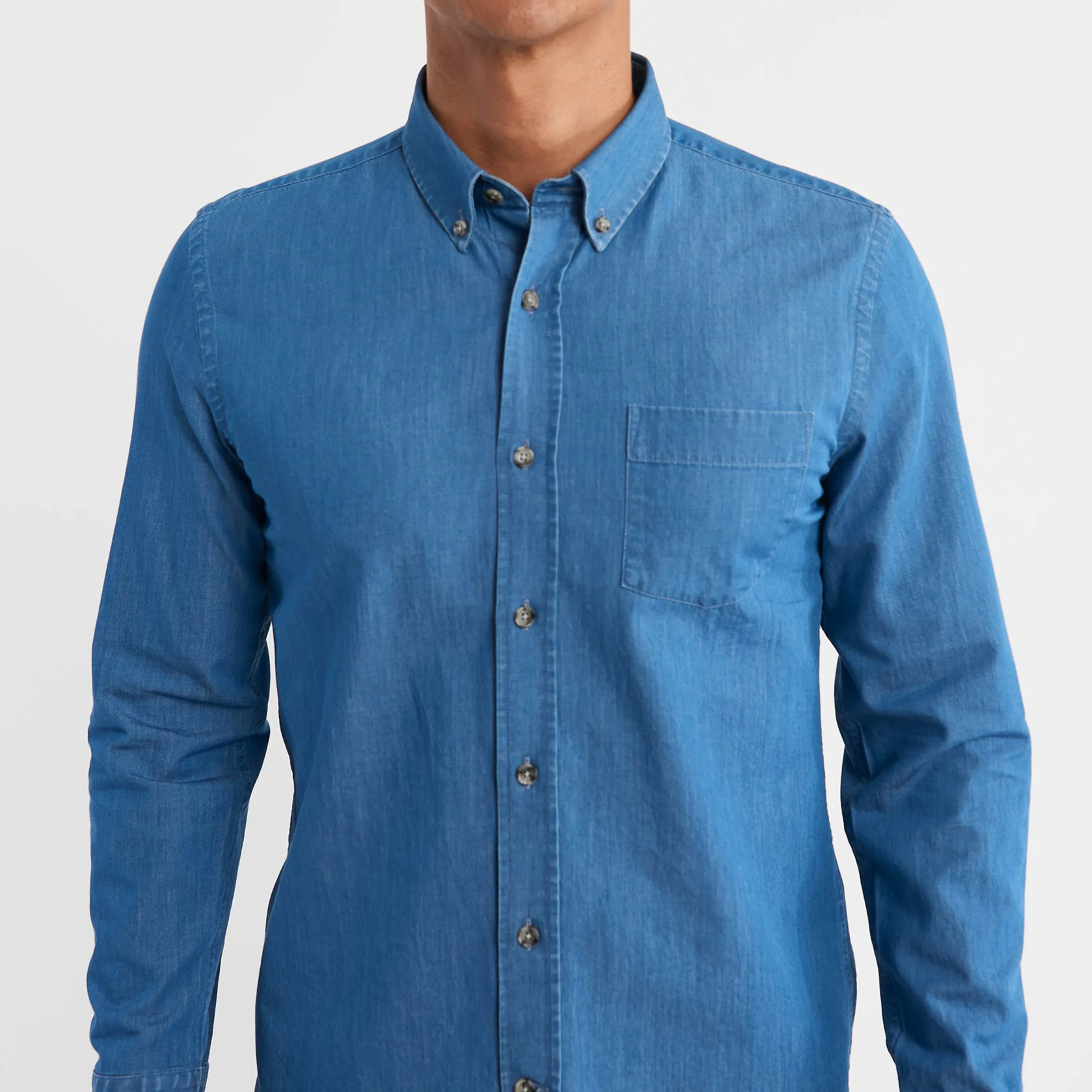 Medium Blue Denim Shirt sold by Ash & Erie product image thumbnail 4
