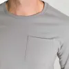 Light Grey Long Sleeve Pima Cotton Crew Neck Tee sold by Ash & Erie