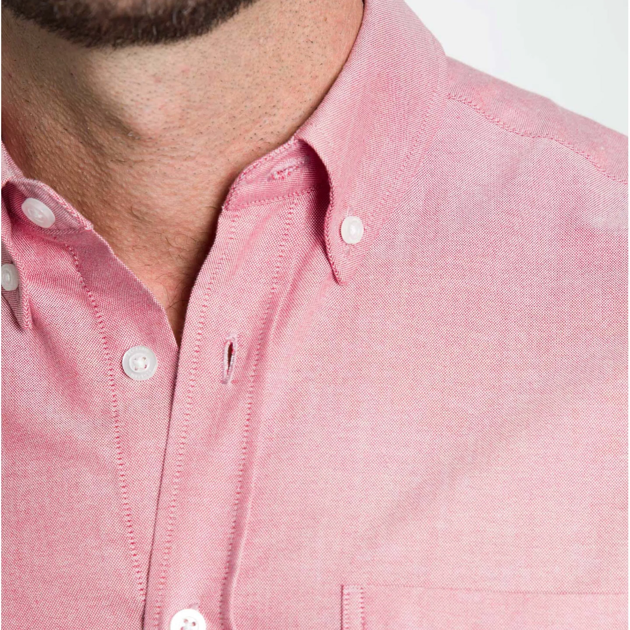Faded Brick Oxford Wrinkle Free Short Sleeve Shirt sold by Ash & Erie product image thumbnail 4
