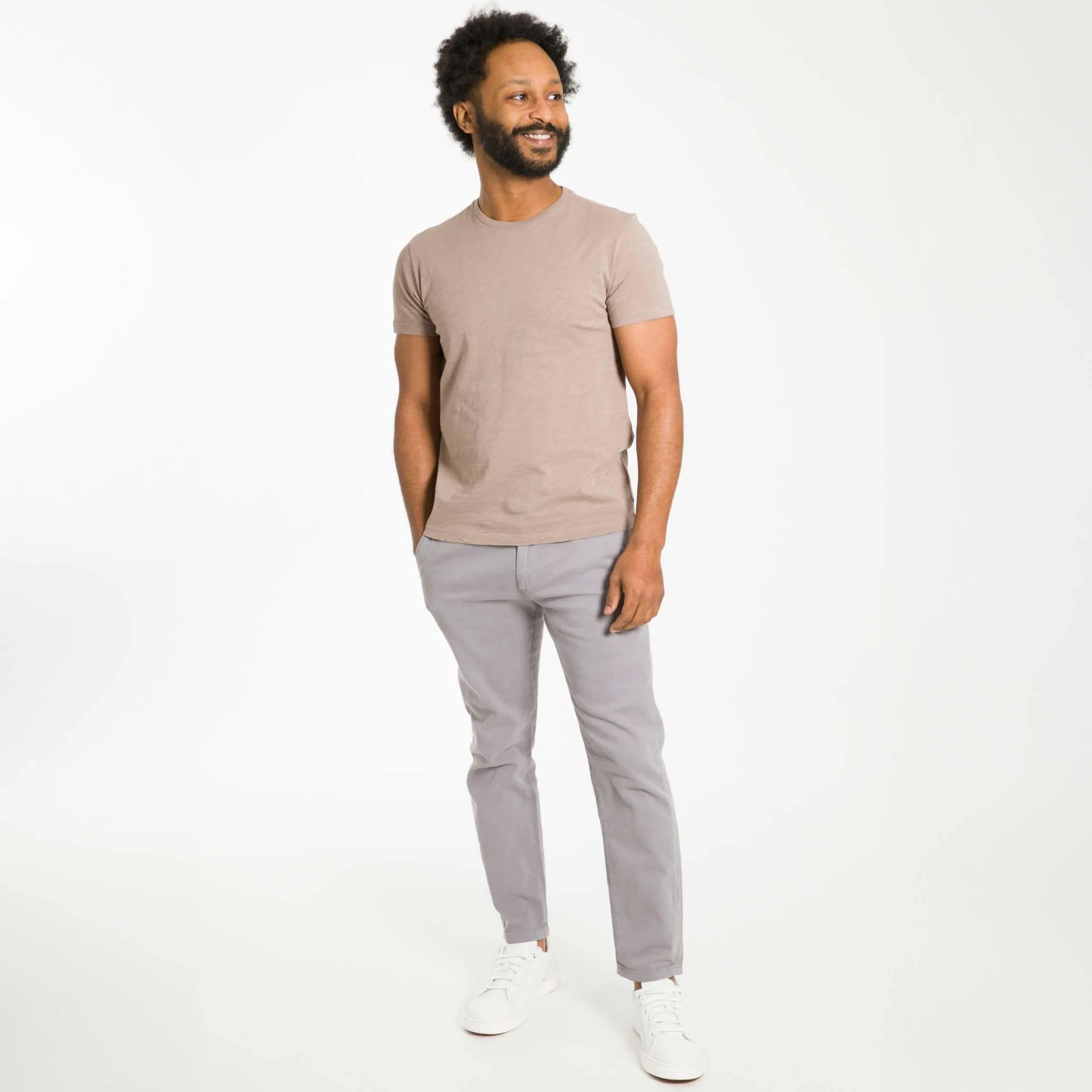 Lightweight Washed Walnut Crew Neck Tee sold by Ash & Erie product image thumbnail 2