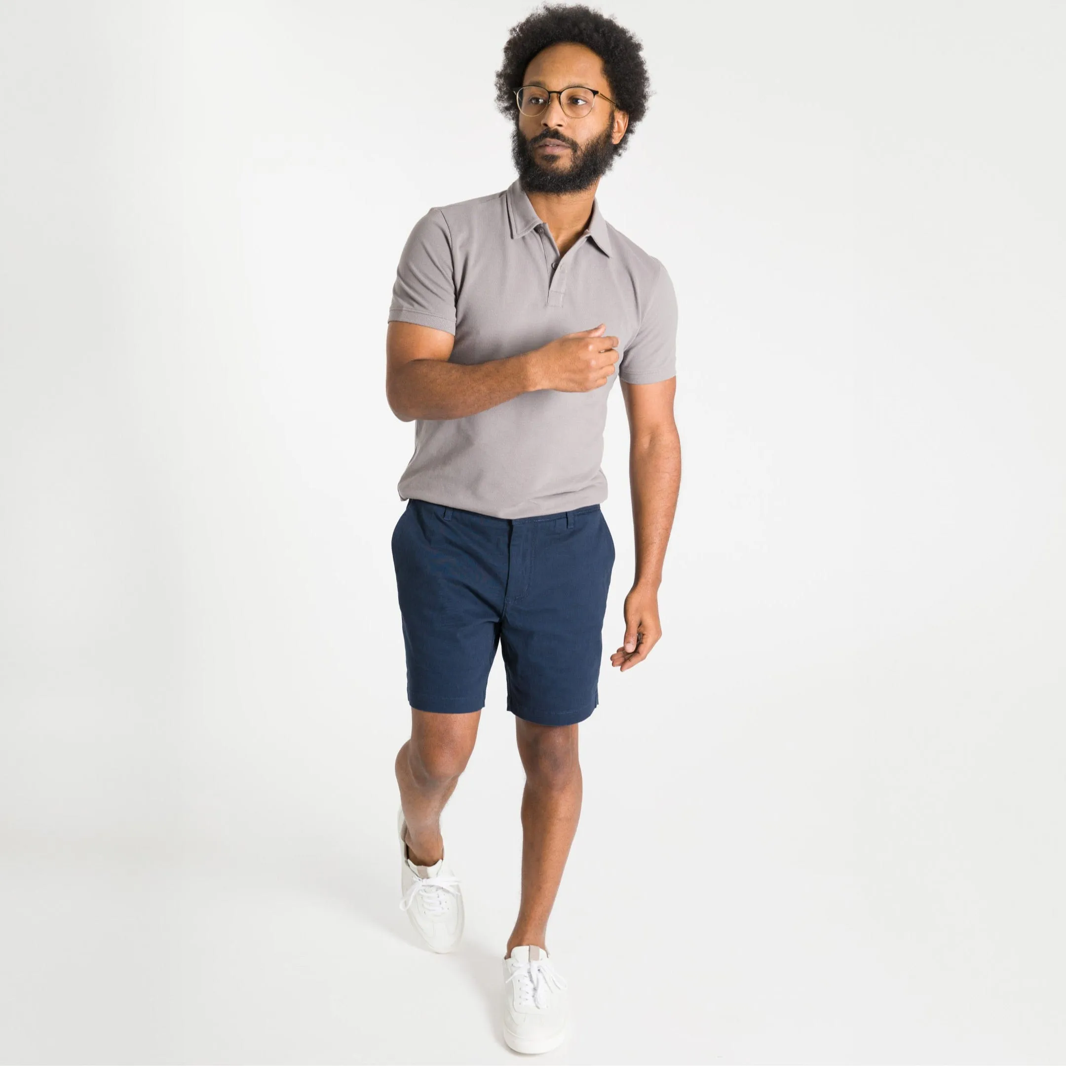 True Navy Lightweight Stretch Chino Short sold by Ash & Erie product image thumbnail 2