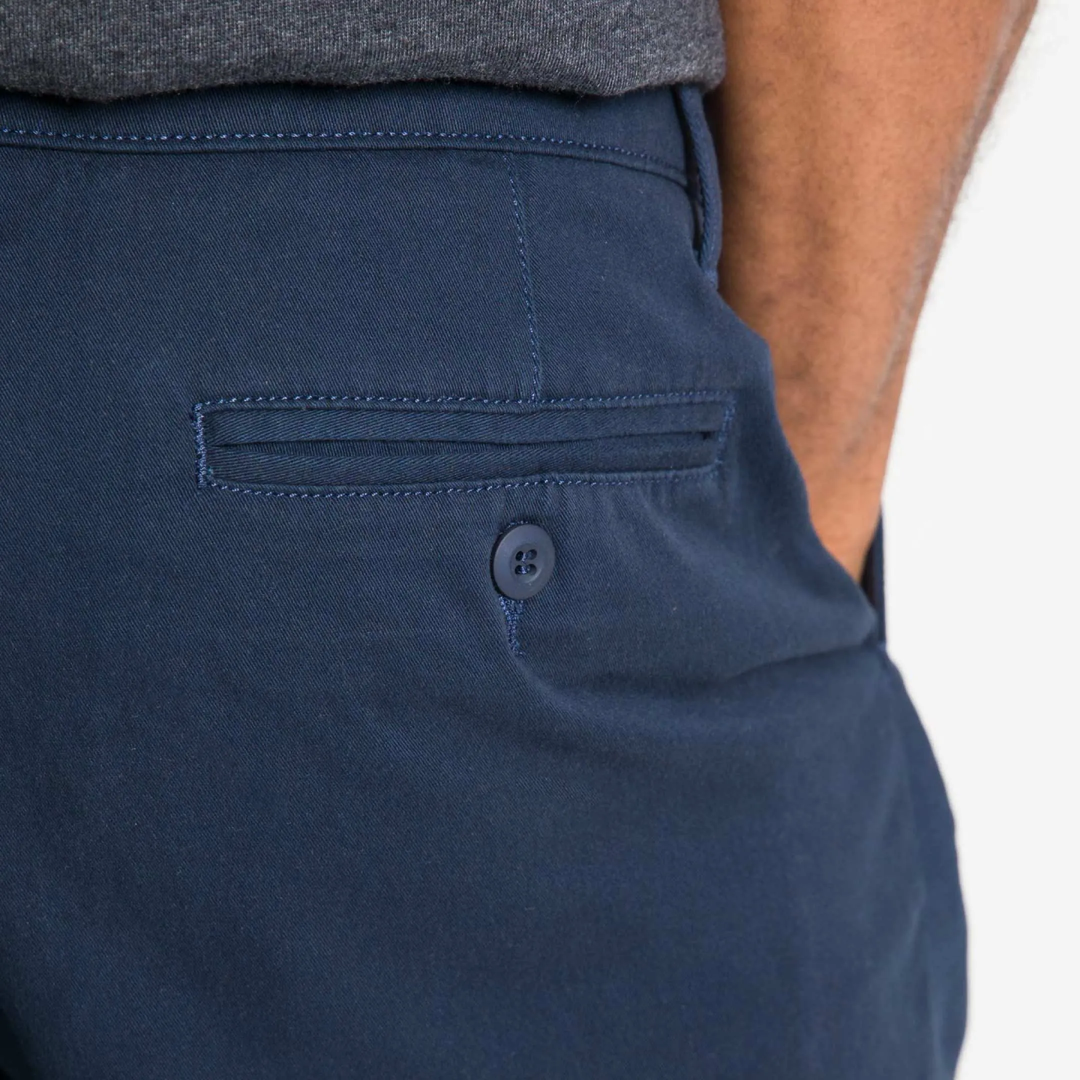 True Navy Lightweight Stretch Chino Short sold by Ash & Erie product image thumbnail 3