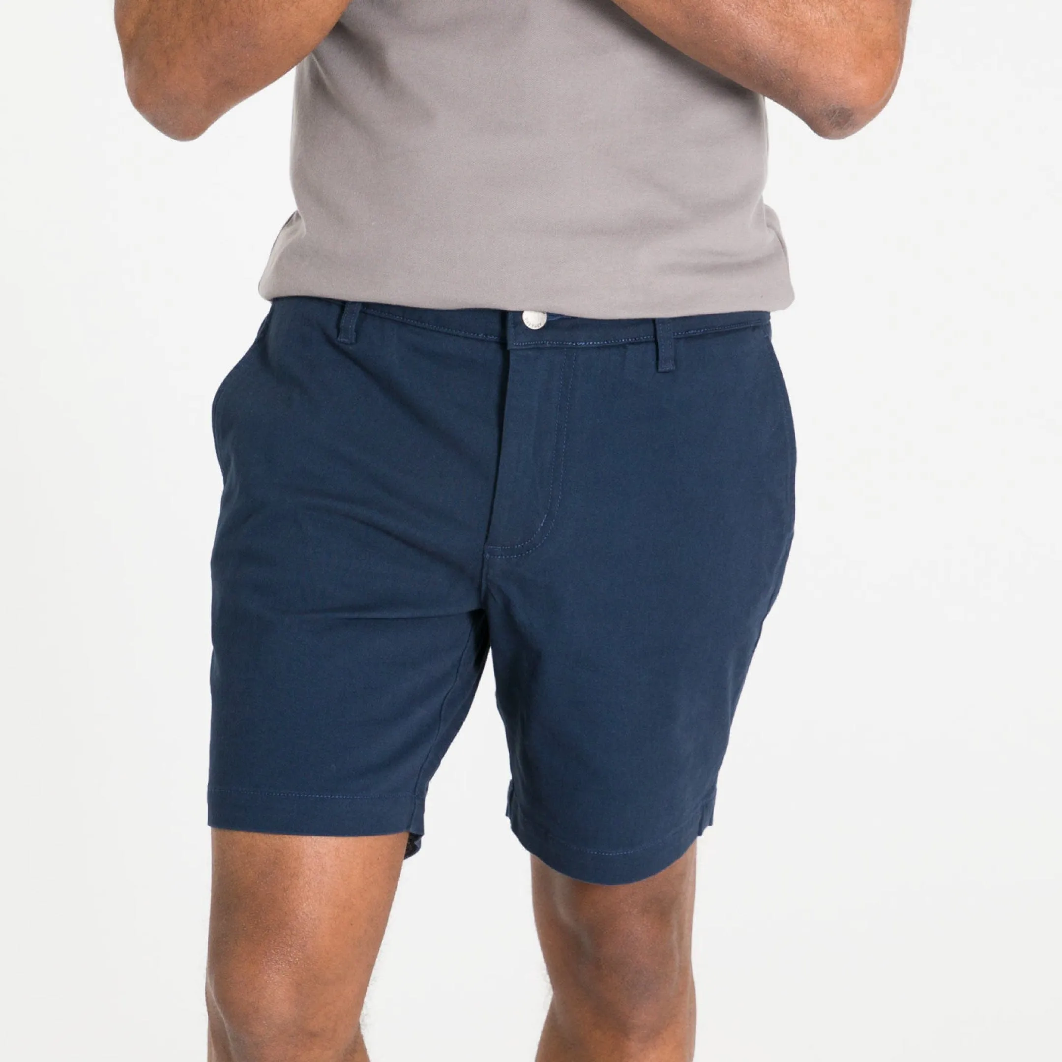 True Navy Lightweight Stretch Chino Short sold by Ash & Erie product image thumbnail 5