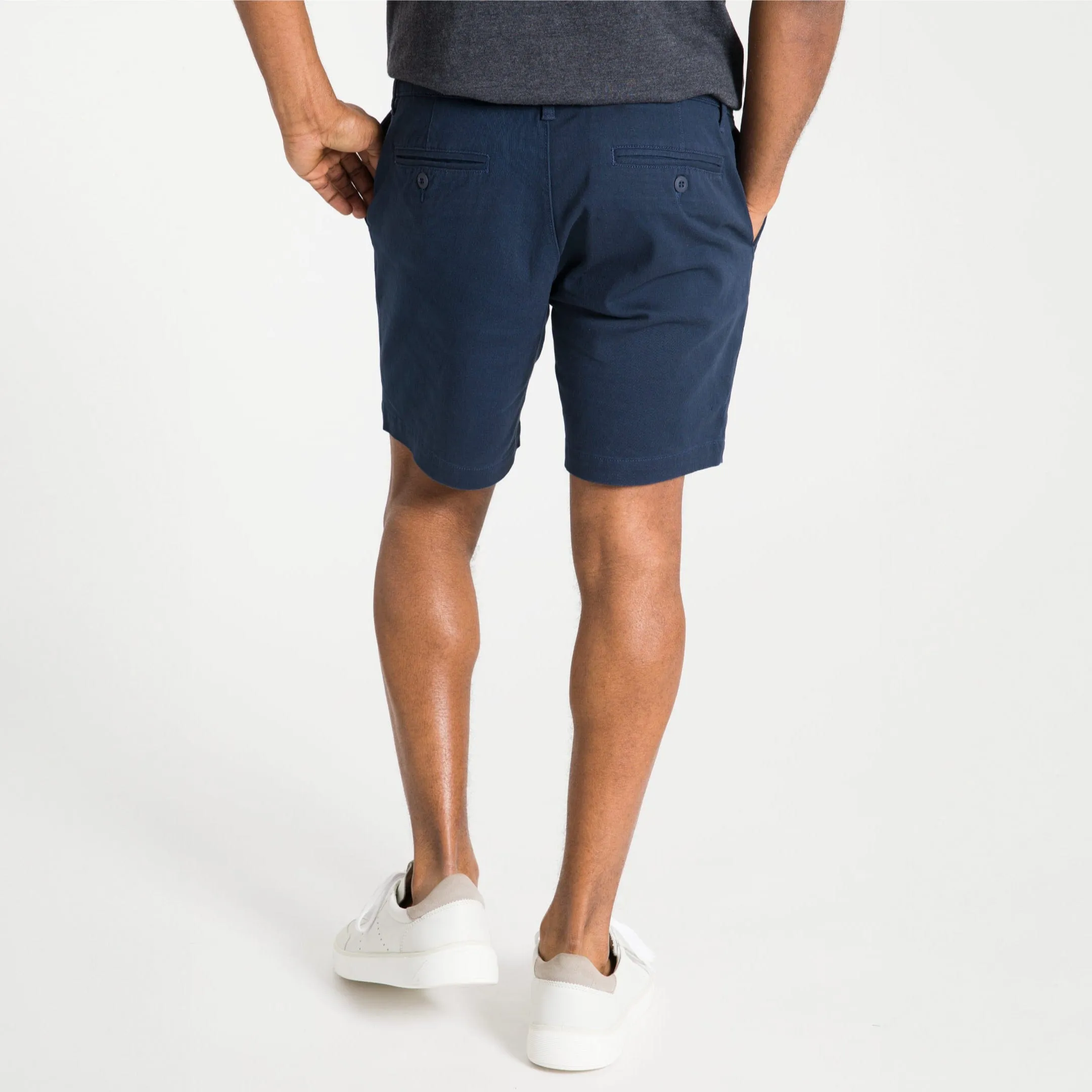True Navy Lightweight Stretch Chino Short sold by Ash & Erie product image thumbnail 4