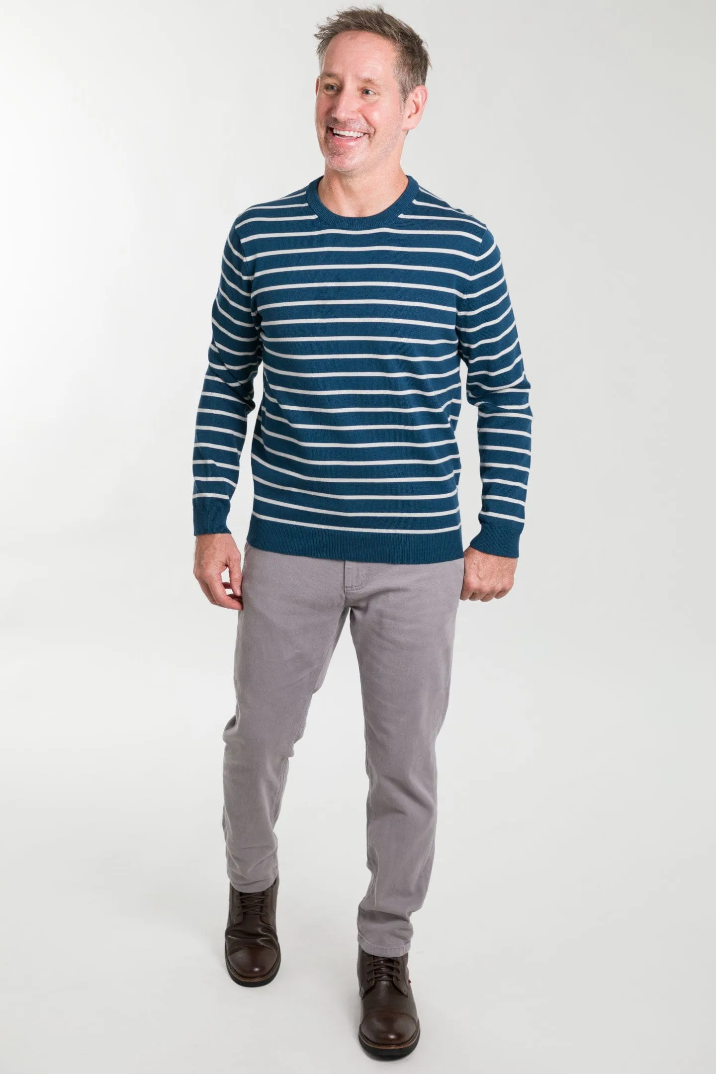 Navy Stripes Cotton Sweater sold by Ash & Erie product image thumbnail 2