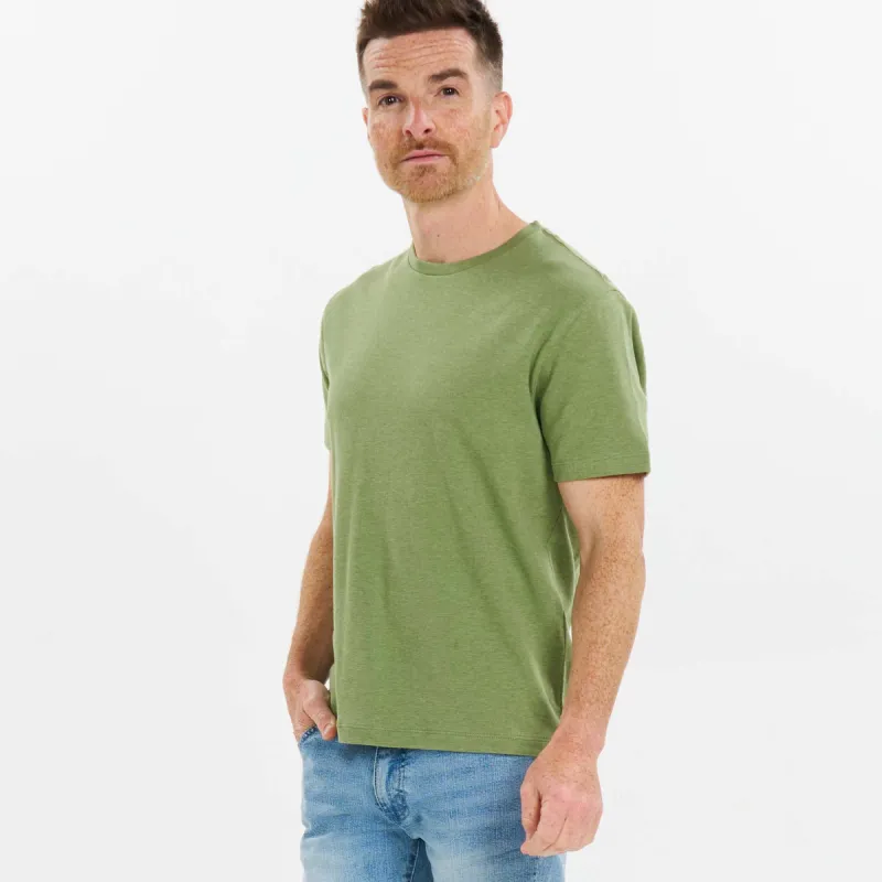 Heather Green Luxury Soft Touch Crew Neck Tee sold by Ash & Erie