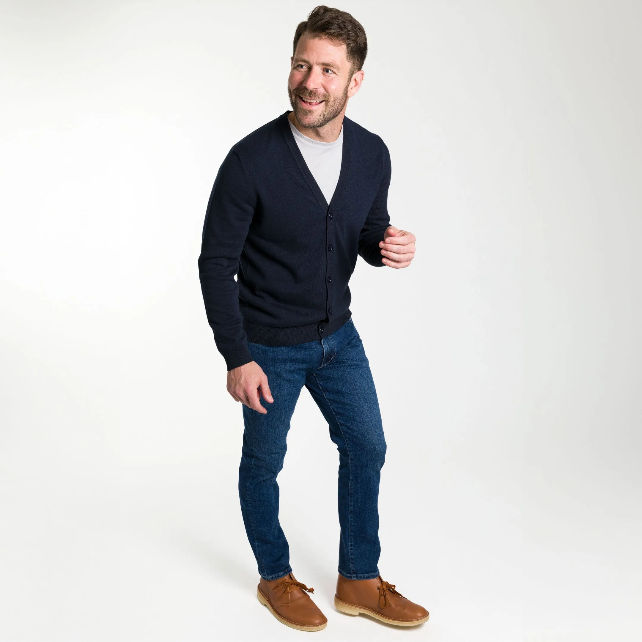 Navy Cardigan Sweater sold by Ash & Erie product image thumbnail 2