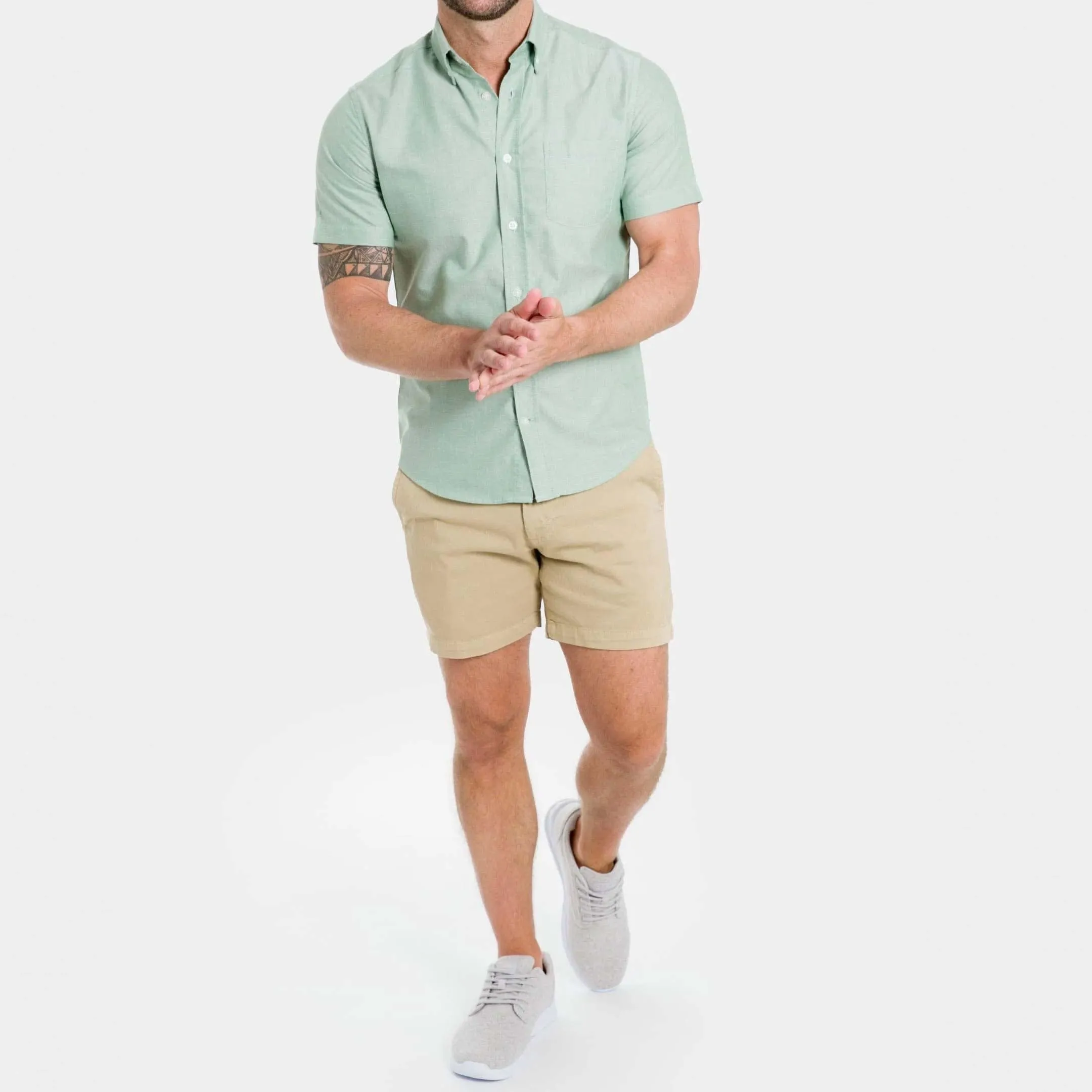 5" Khaki Lightweight Stretch Chino Short sold by Ash & Erie product image thumbnail 2