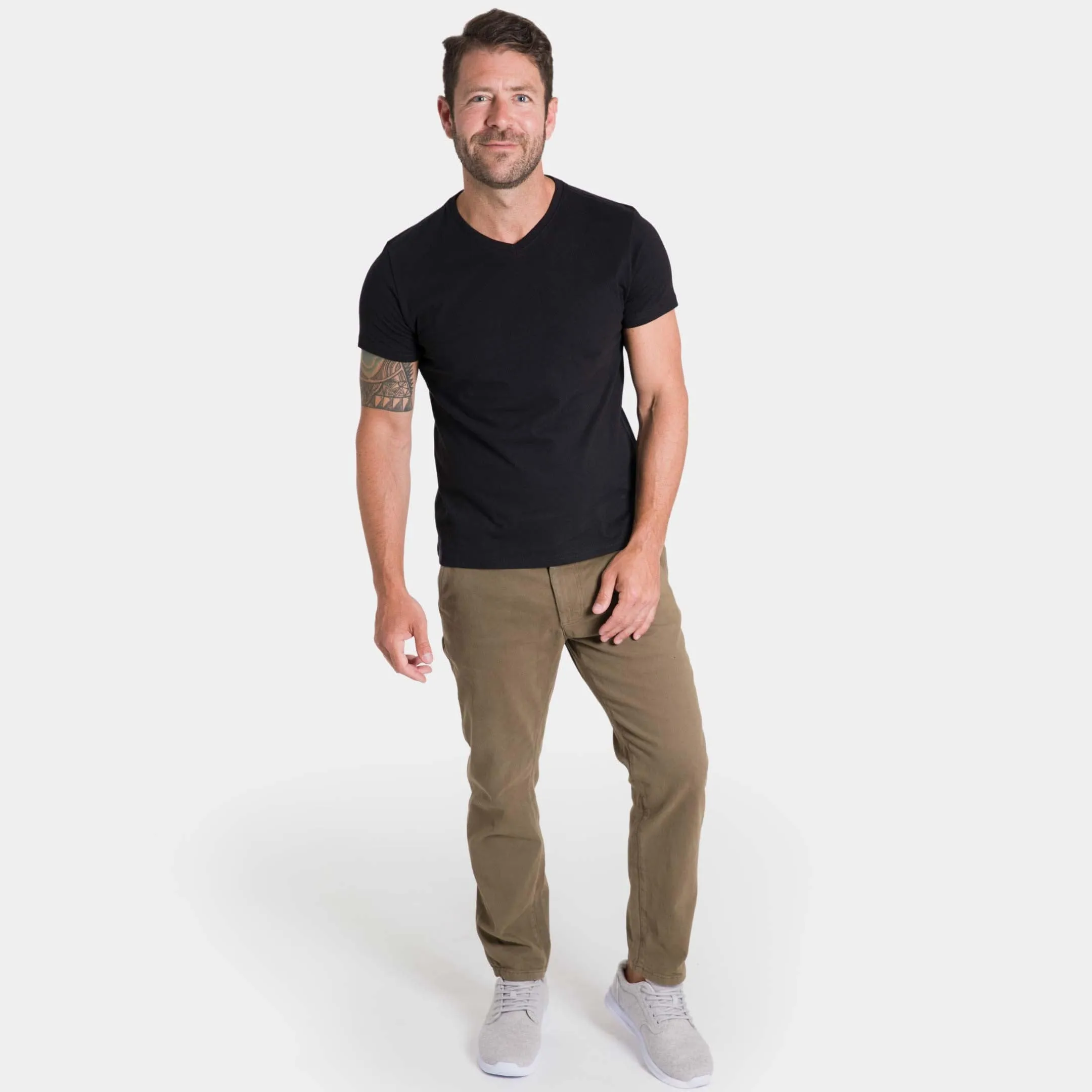 Black Pima Cotton V Neck Tee sold by Ash & Erie product image thumbnail 2