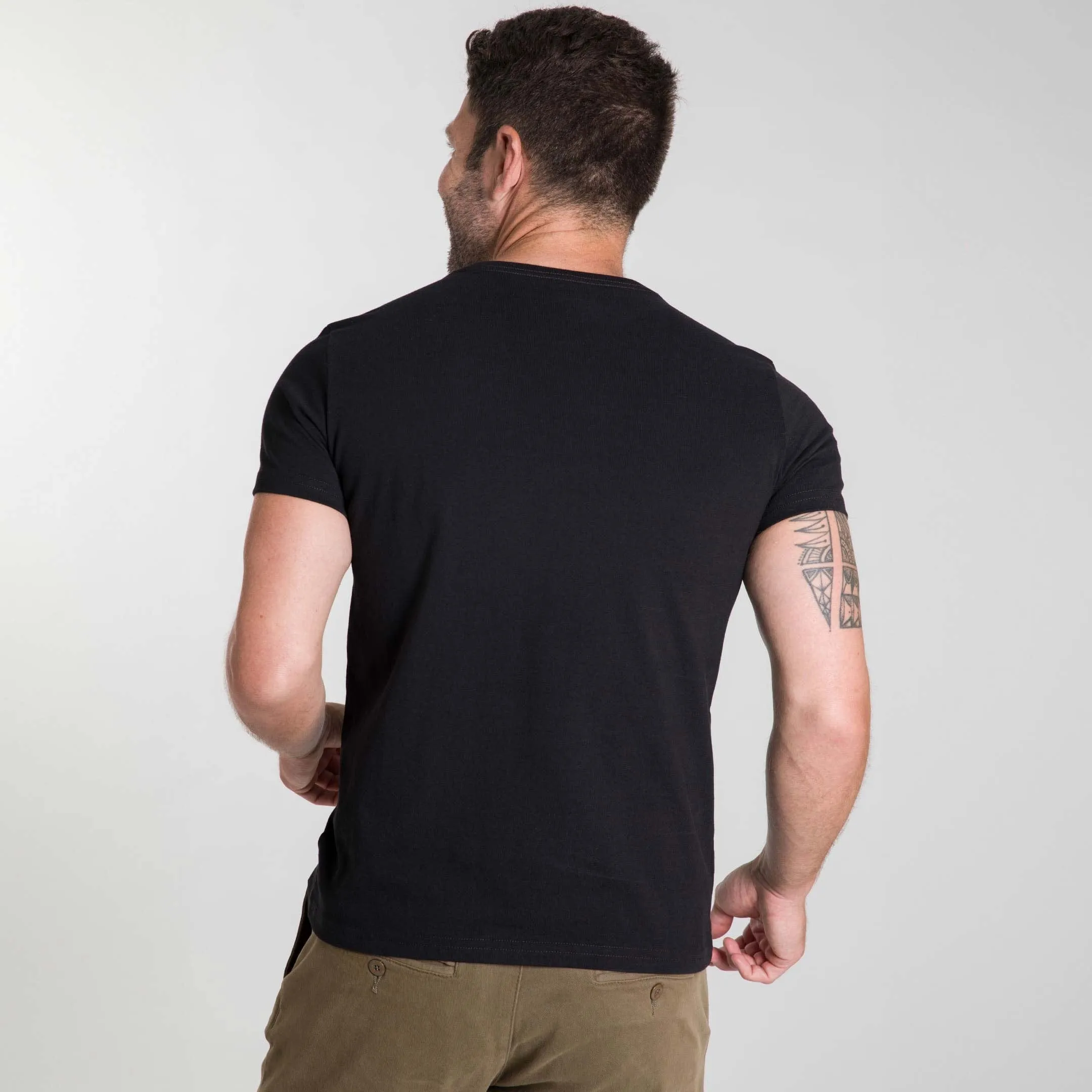 Black Pima Cotton V Neck Tee sold by Ash & Erie product image thumbnail 3