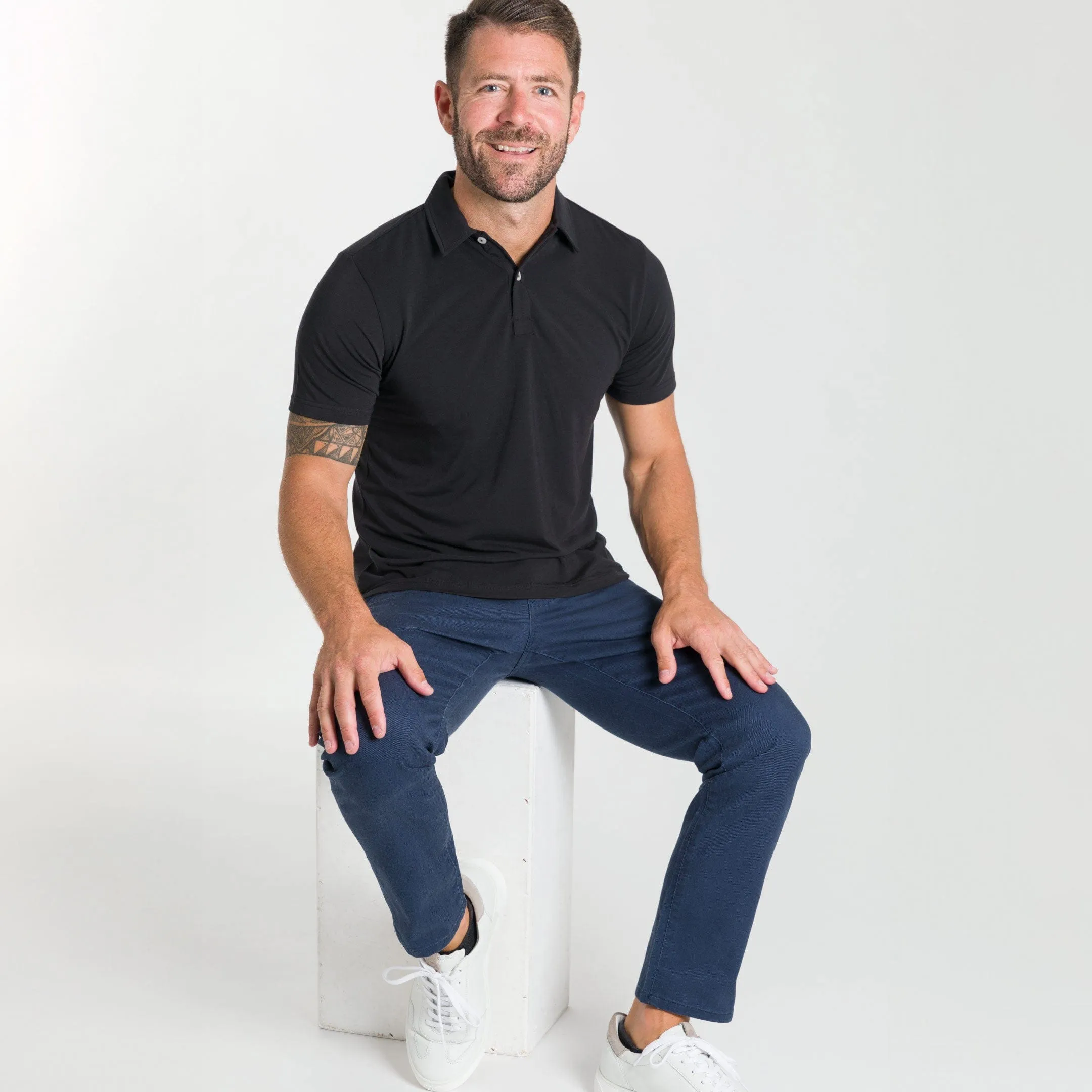 Obsidian Tech Polo sold by Ash & Erie