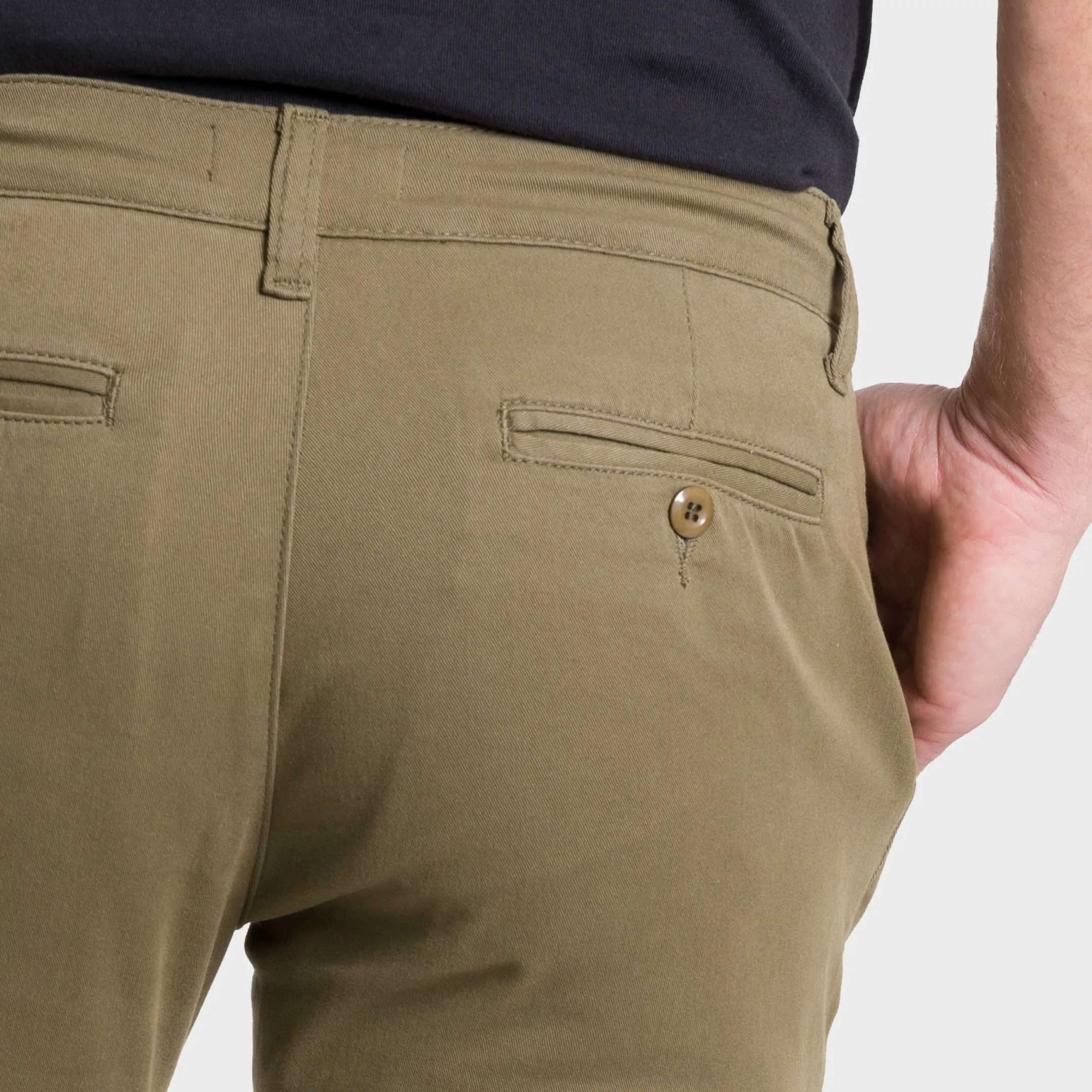 Light Green Lightweight Stretch Chino sold by Ash & Erie product image thumbnail 4