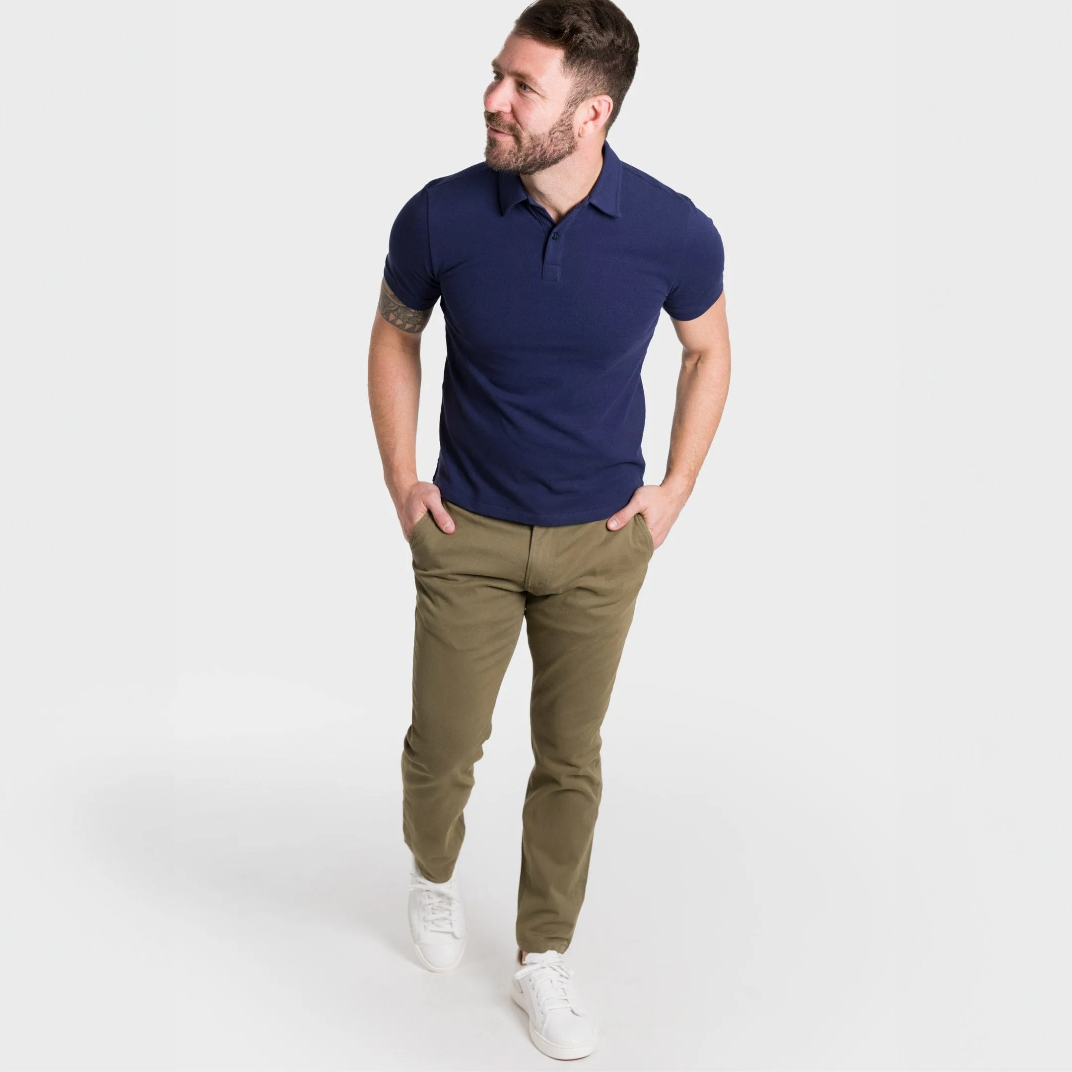 Light Green Lightweight Stretch Chino sold by Ash & Erie product image thumbnail 2