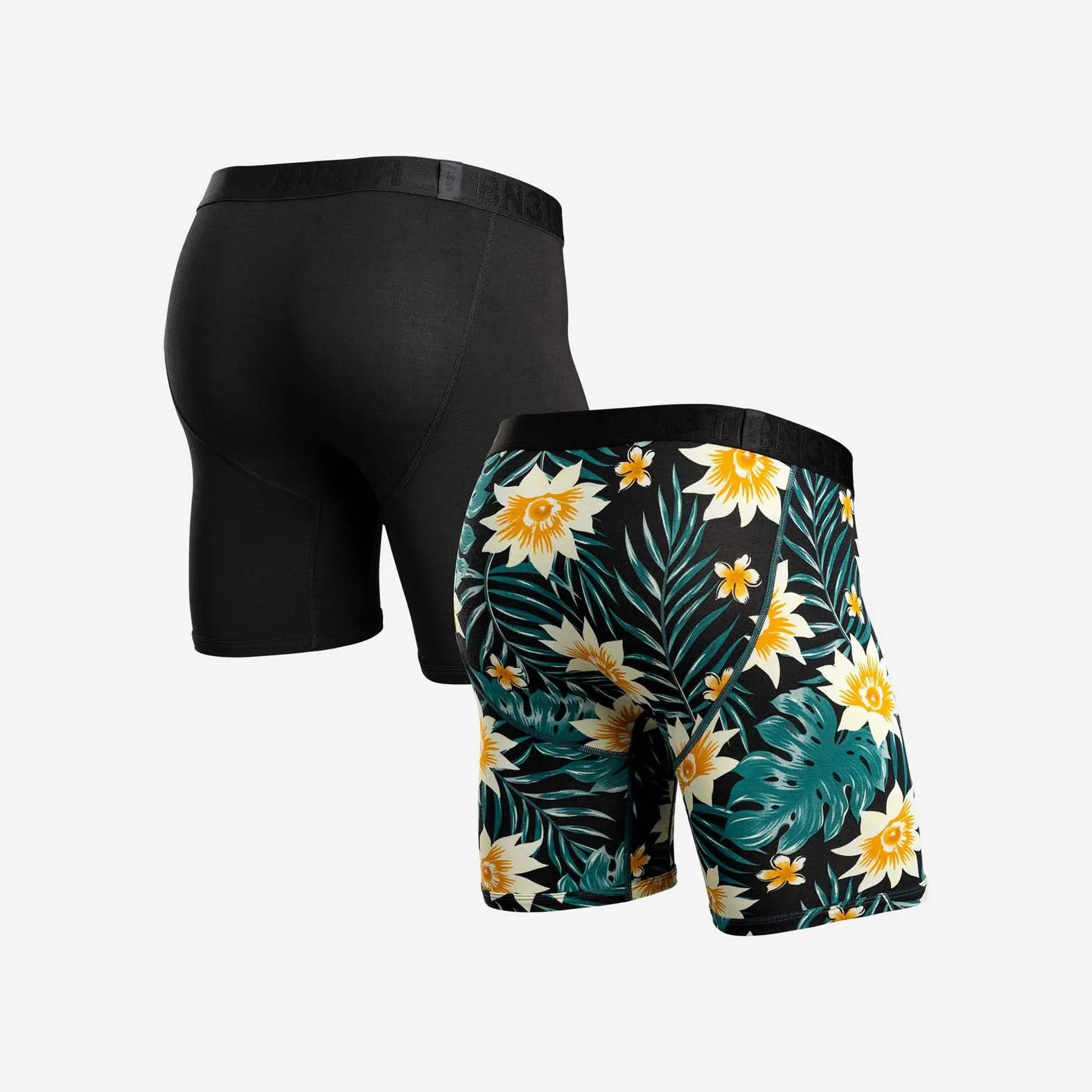 CLASSIC BOXER BRIEF: BLACK/TROPICAL FLORAL BLACK 2 PACK sold by BN3TH product image thumbnail 3