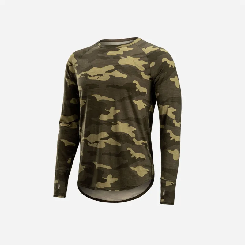 Merino Crew Neck: Spruce Green Camo sold by BN3TH