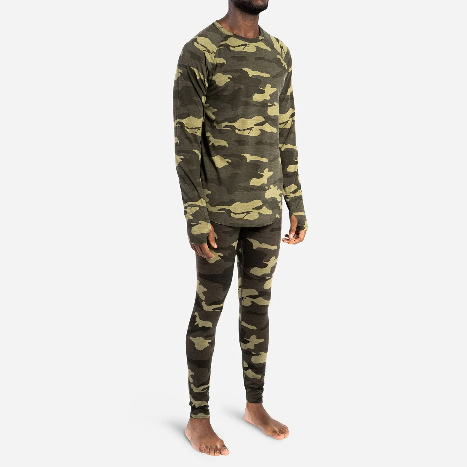 Merino Crew Neck: Spruce Green Camo sold by BN3TH product image thumbnail 2