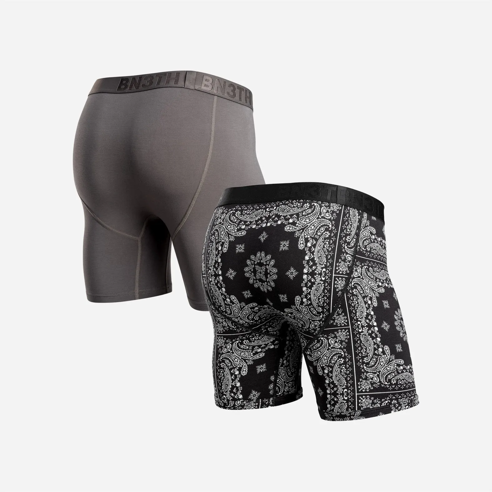 CLASSIC BOXER BRIEF: GARGOYLE/BANDANA BLACK 2 PACK sold by BN3TH product image thumbnail 3
