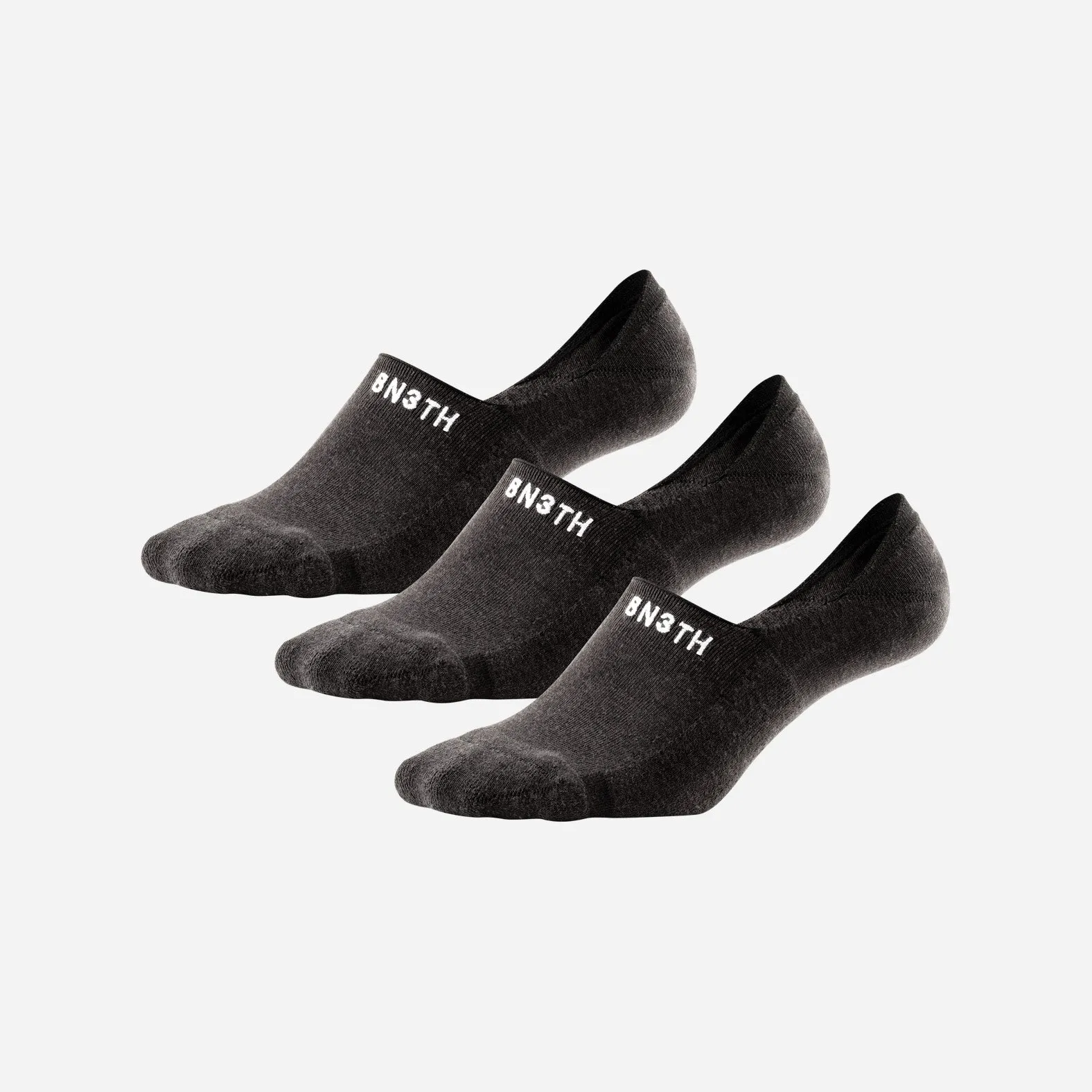 Classic No Show Sock: Black 3 Pack sold by BN3TH