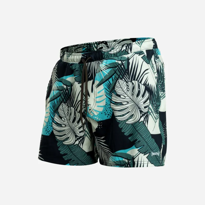 AGUA VOLLEY 2N1 SWIM SHORT 5": FRONDS DARK NAVY made by BN3TH