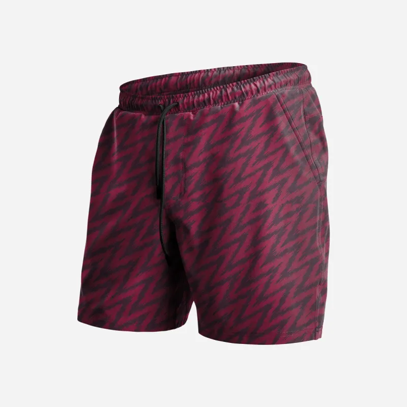 AGUA VOLLEY 2N1 SWIM SHORT 7": IKAT CABERNET sold by BN3TH