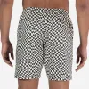 Agua Volley X 2N1 Swim Short 7”: Warped Checker Vanilla sold by BN3TH