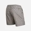 Agua Volley X 2N1 Swim Short 7”: Warped Checker Vanilla sold by BN3TH