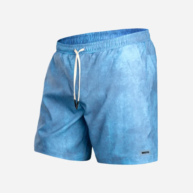 Agua Volley X 2N1 Swim Short 7”: Fog Acid Wash sold by BN3TH