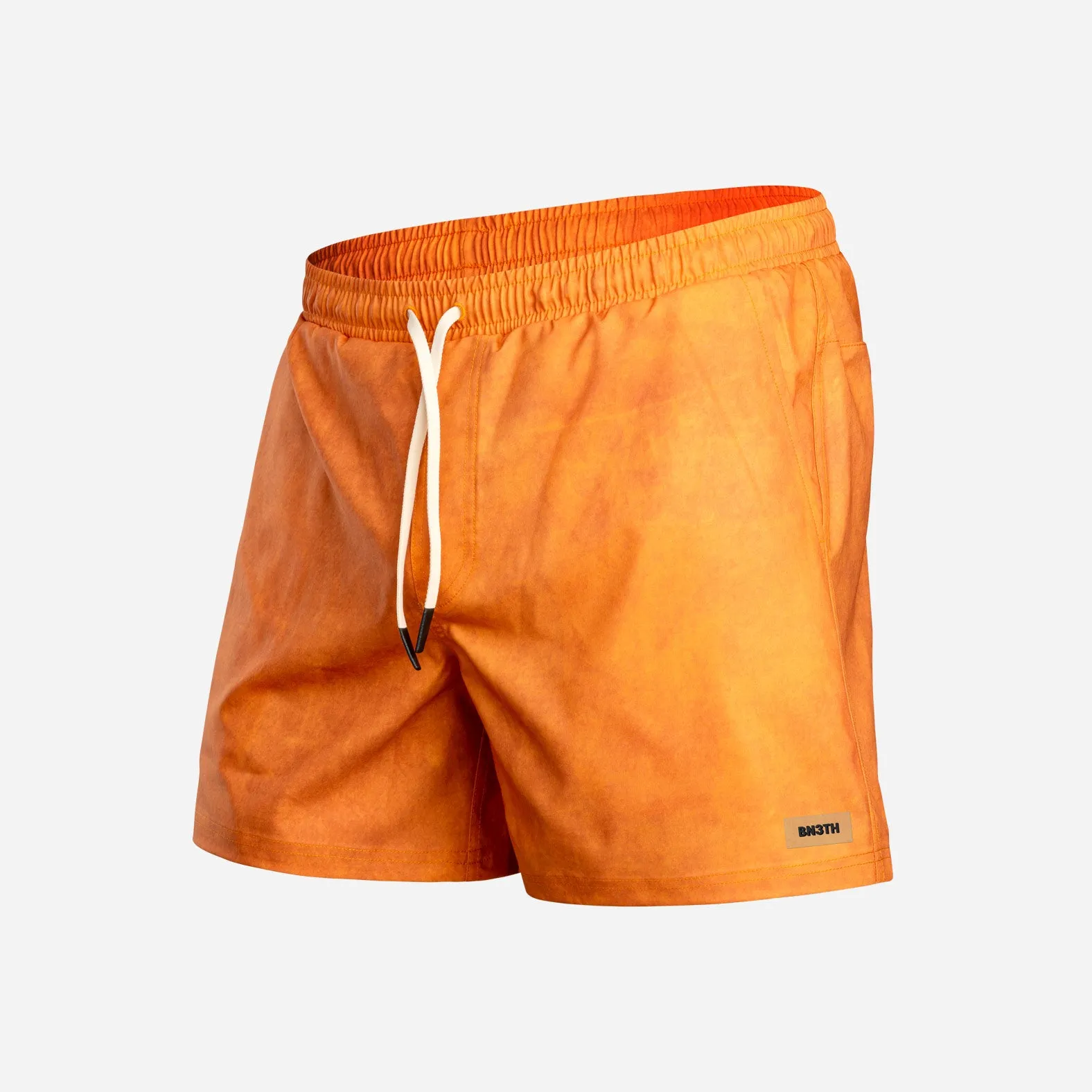 Agua Volley X 2N1 Swim Short 5”: Cinnamon Orange Acid Wash sold by BN3TH