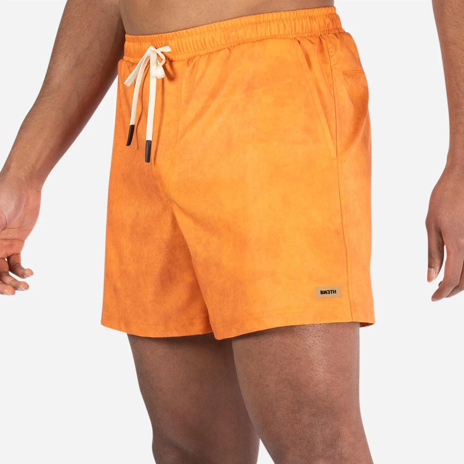 Agua Volley X 2N1 Swim Short 5”: Cinnamon Orange Acid Wash sold by BN3TH product image thumbnail 2