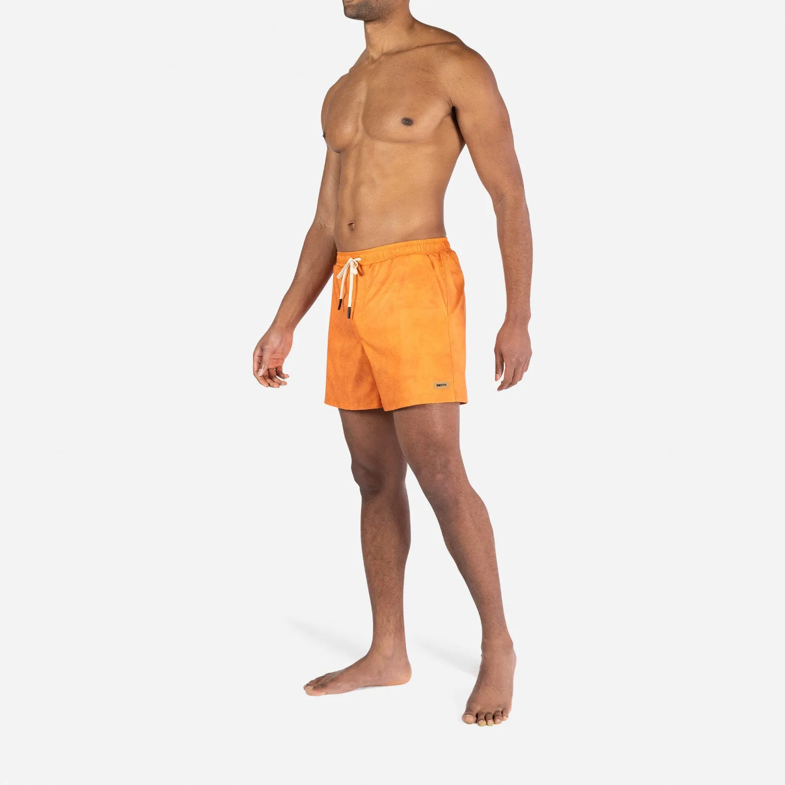 Agua Volley X 2N1 Swim Short 5”: Cinnamon Orange Acid Wash sold by BN3TH product image thumbnail 5
