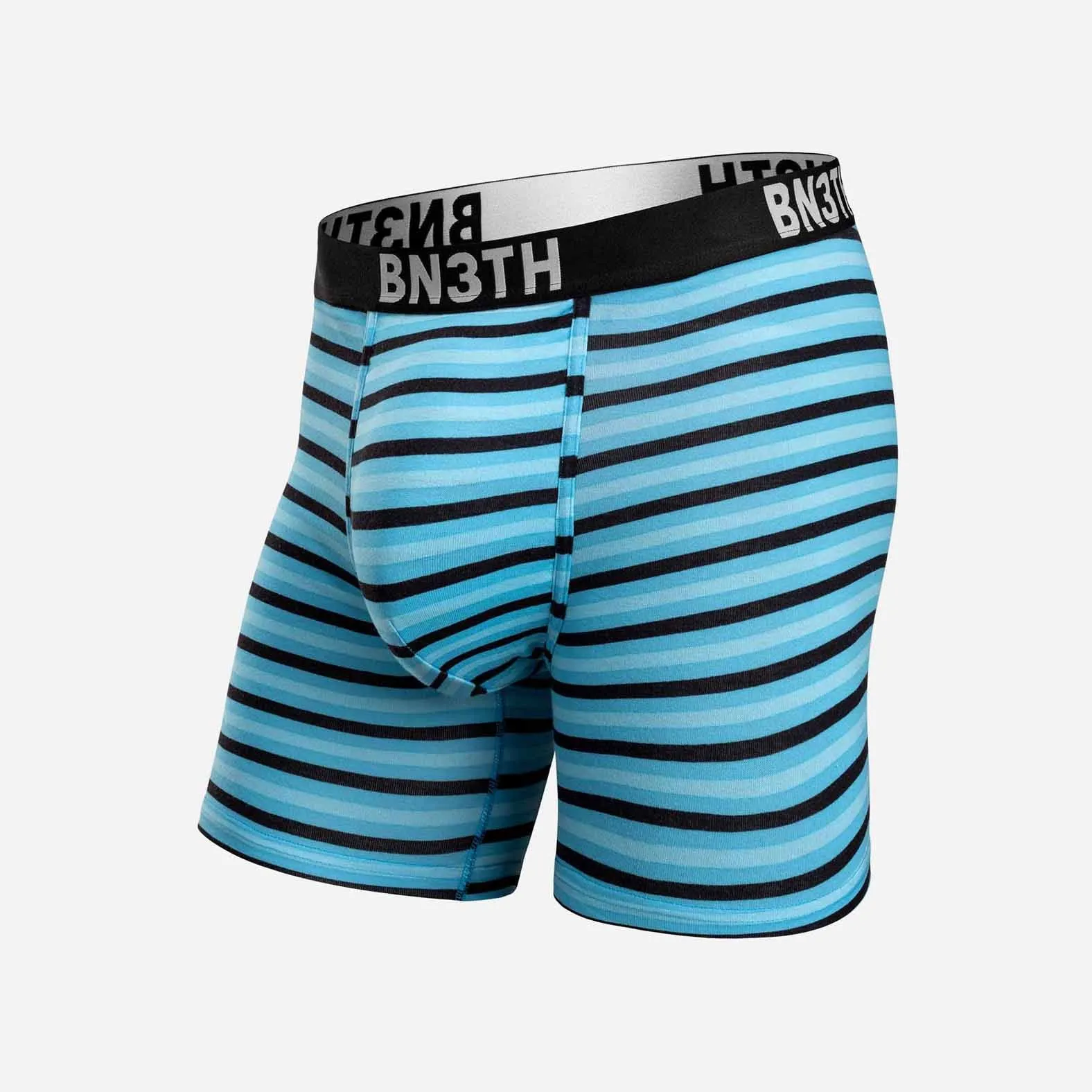 OUTSET BOXER BRIEF: MINI TRICOLOR STRIPE TURQUOISE sold by BN3TH