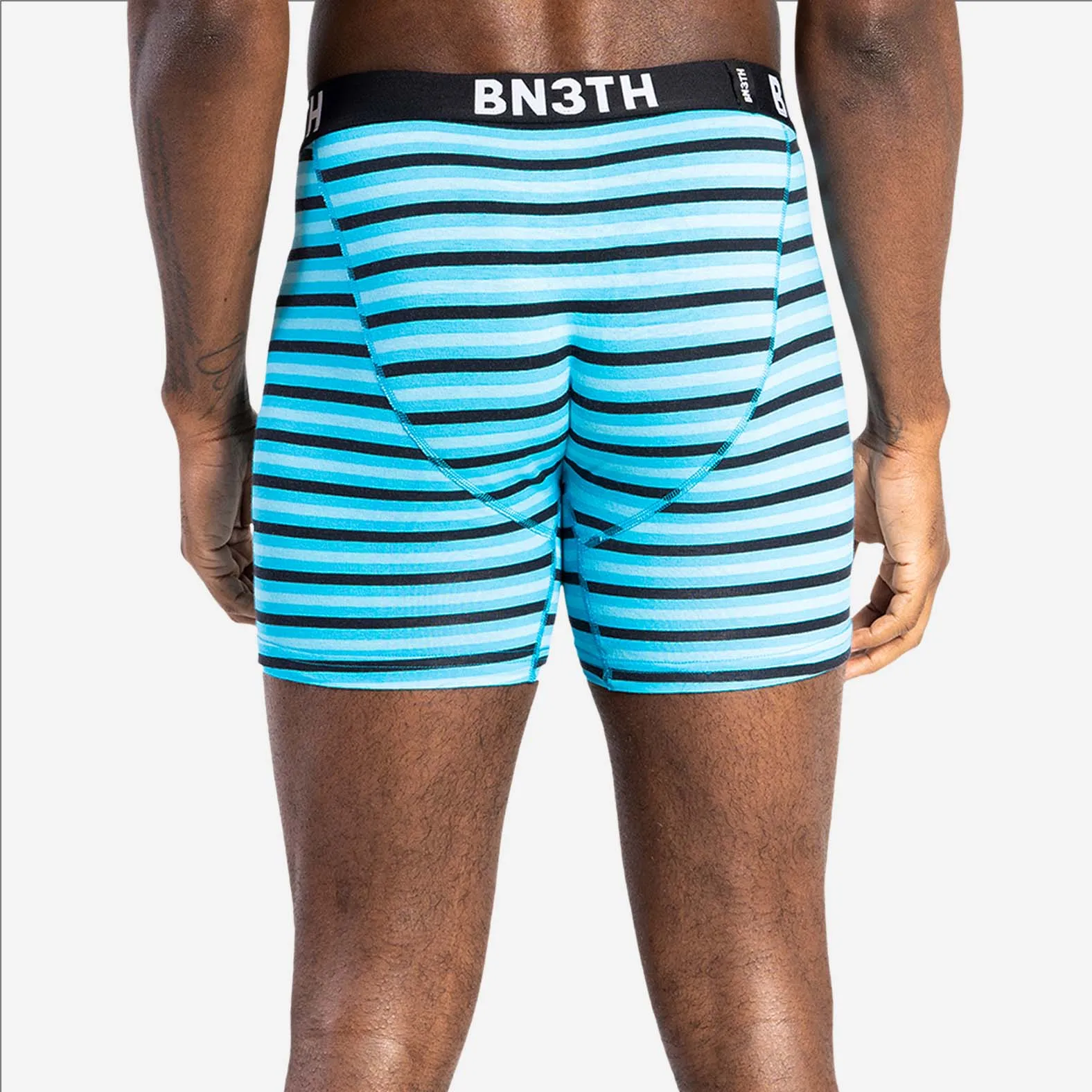 OUTSET BOXER BRIEF: MINI TRICOLOR STRIPE TURQUOISE sold by BN3TH product image thumbnail 4