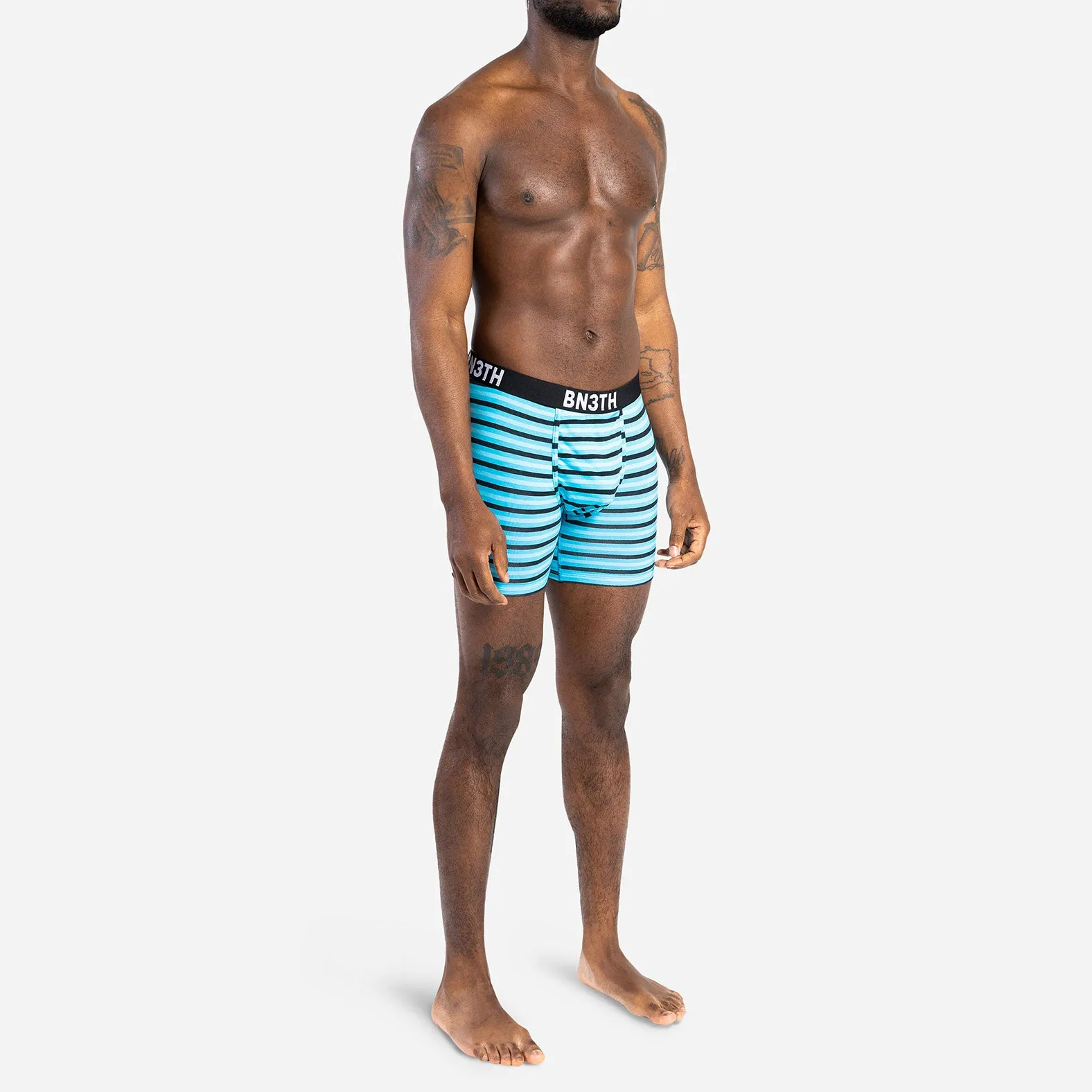 OUTSET BOXER BRIEF: MINI TRICOLOR STRIPE TURQUOISE sold by BN3TH product image thumbnail 5