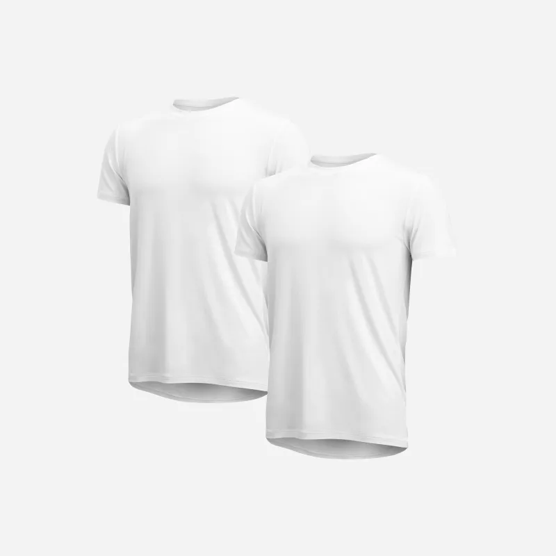 Classic Essentials Crew Tee : White 2 Pack made by BN3TH