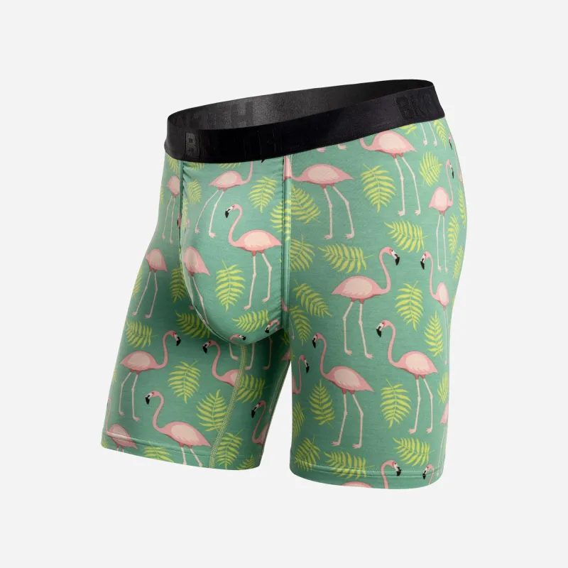 Classic Icon Boxer Brief With Fly : Flamingos Spruce sold by BN3TH