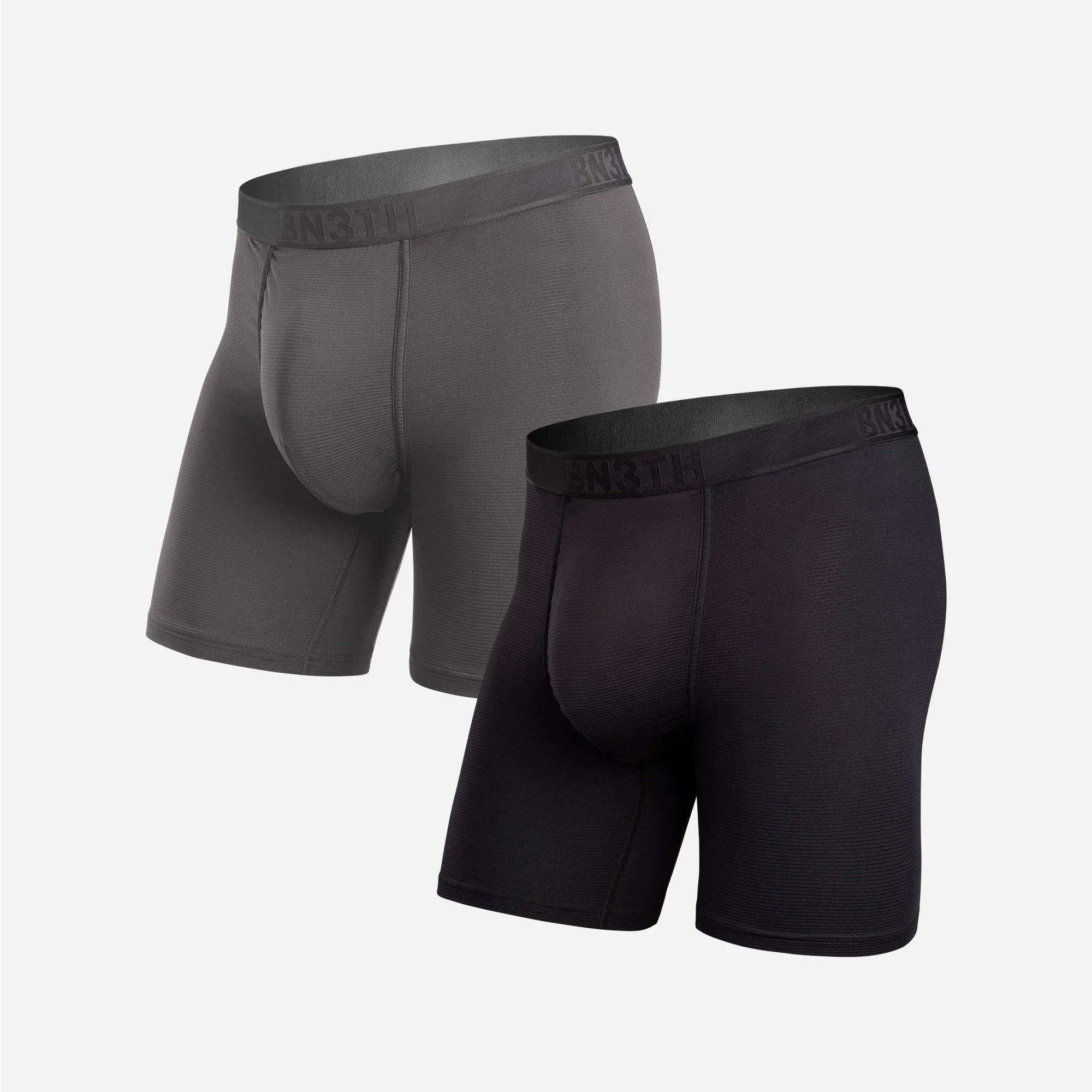 Pro Flex Boxer Brief : Black/Charcoal 2 Pack sold by BN3TH