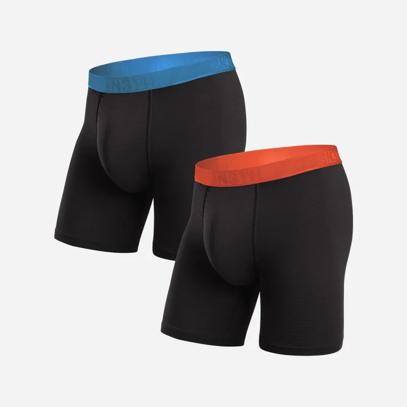 Pro Flex Boxer Brief : Skydiver/Electric Tangerine 2 Pack sold by BN3TH