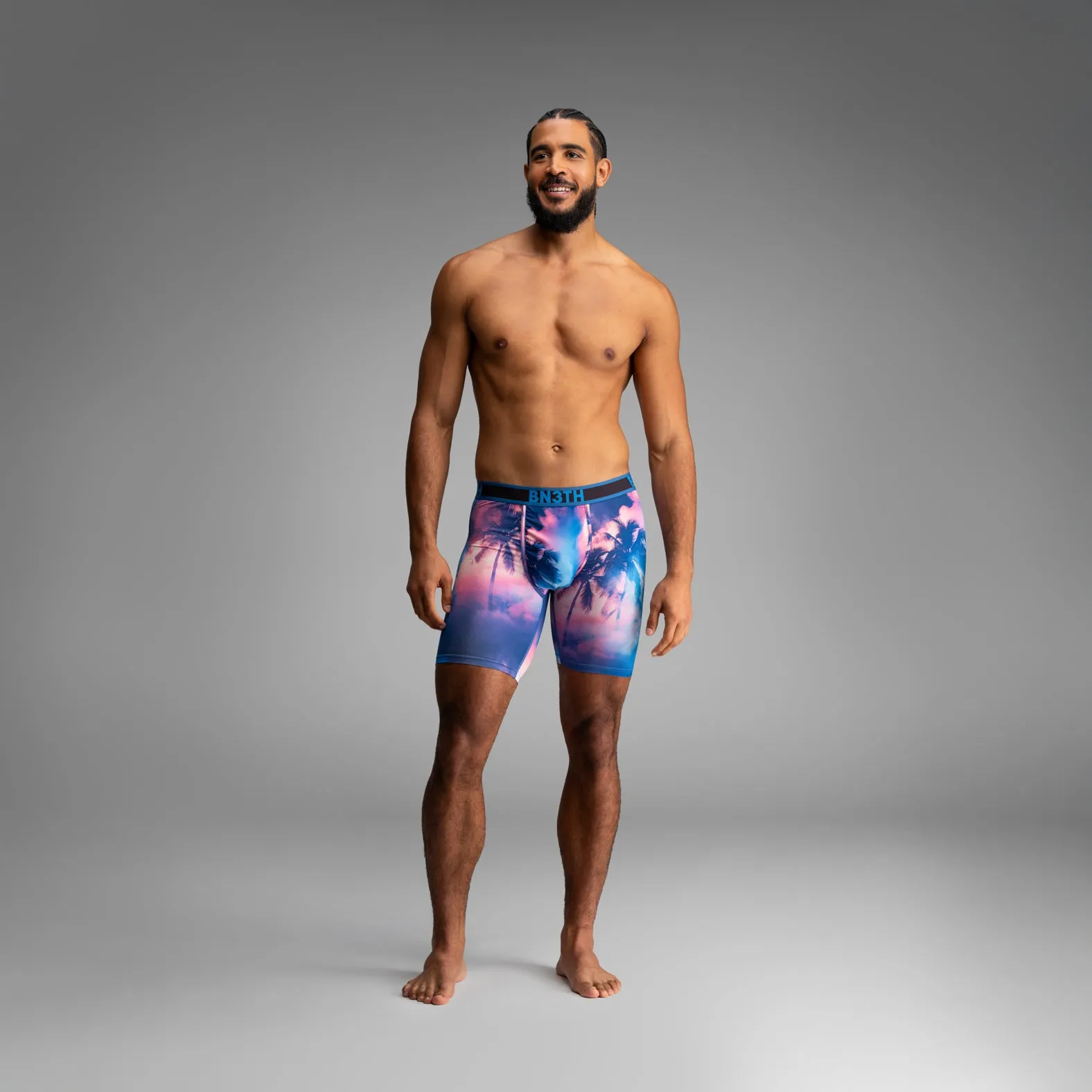 Pro Flex Max Boxer Brief: Smokey Palms-Blue Lolite sold by BN3TH product image thumbnail 2