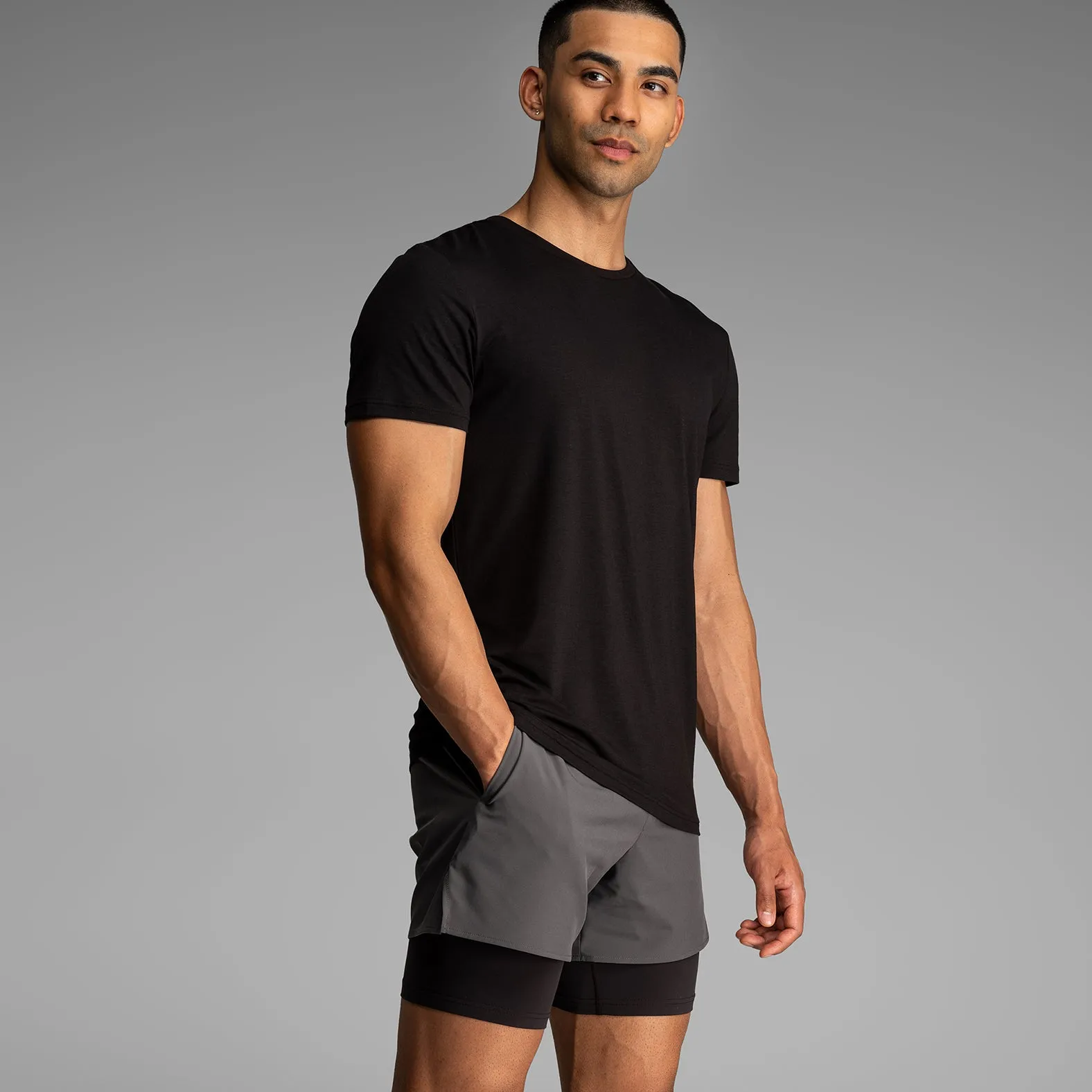 Session 7" Training Short 2N1 :: Shadow Gray sold by BN3TH product image thumbnail 4