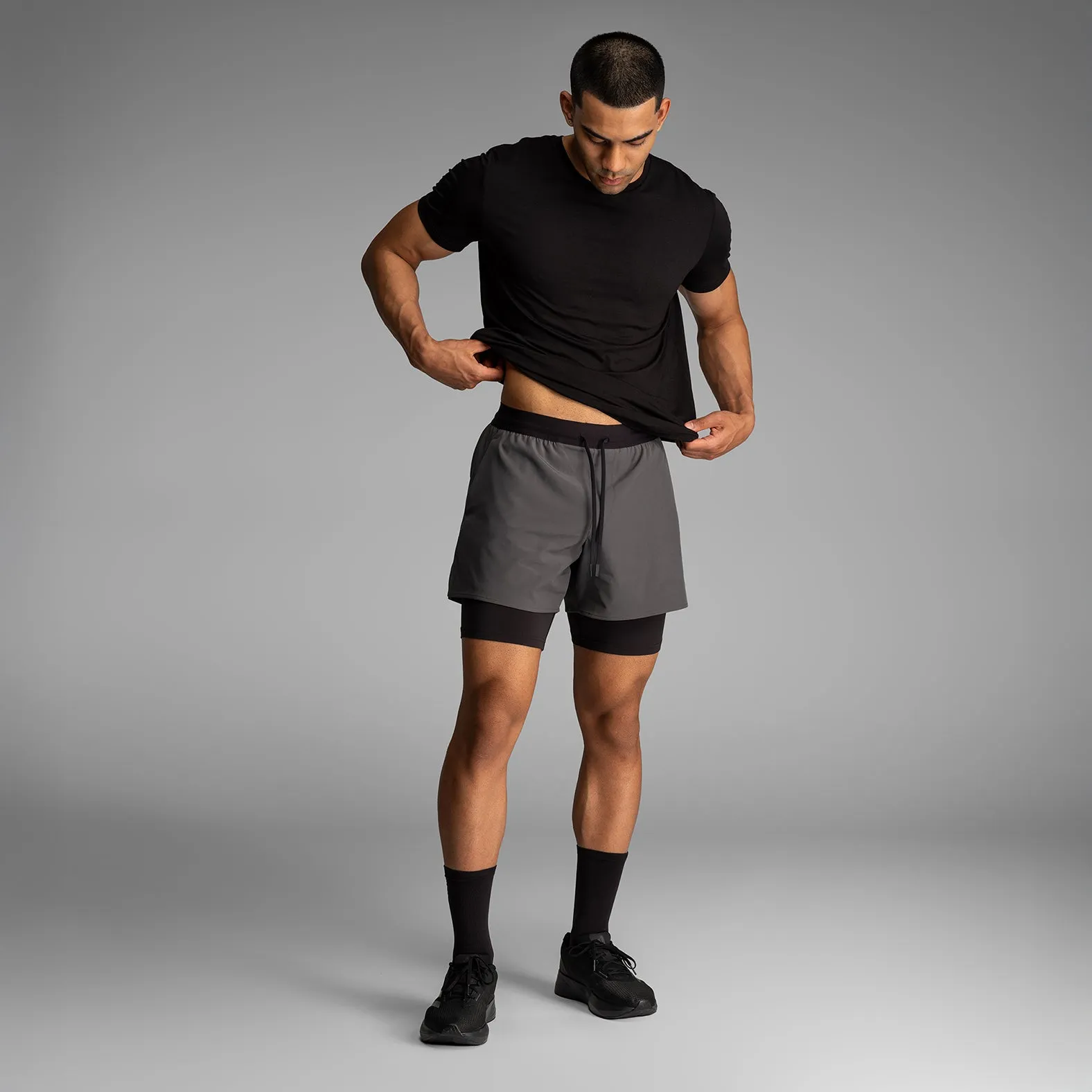 Session 7" Training Short 2N1 :: Shadow Gray sold by BN3TH product image thumbnail 2