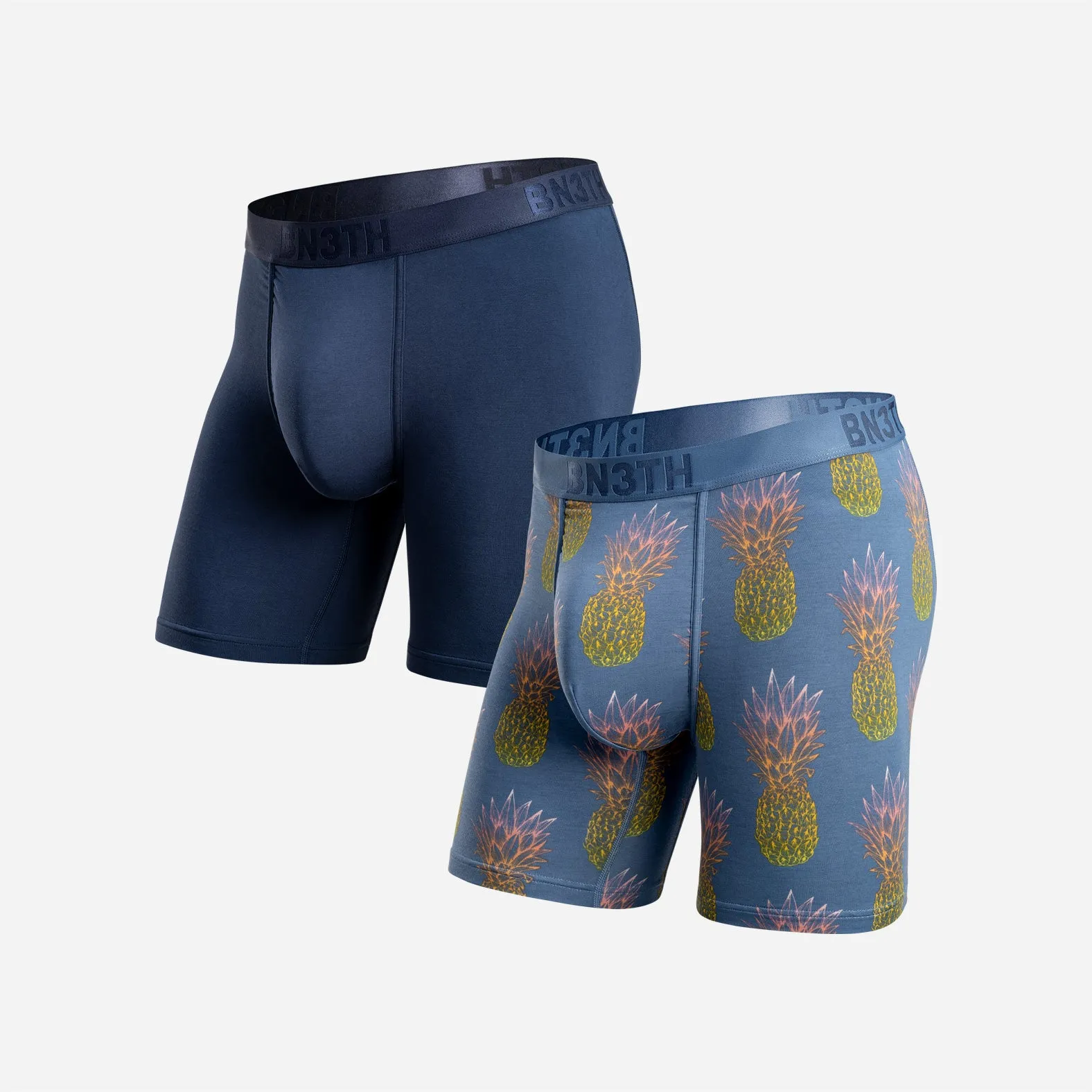 CLASSIC BOXER BRIEF: NAVY/PINEAPPLE FADE FOG 2 PACK sold by BN3TH