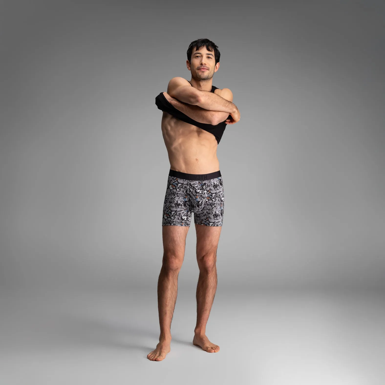 Essentials Boxer Brief: Prairie Dustup - Gray sold by BN3TH product image thumbnail 2