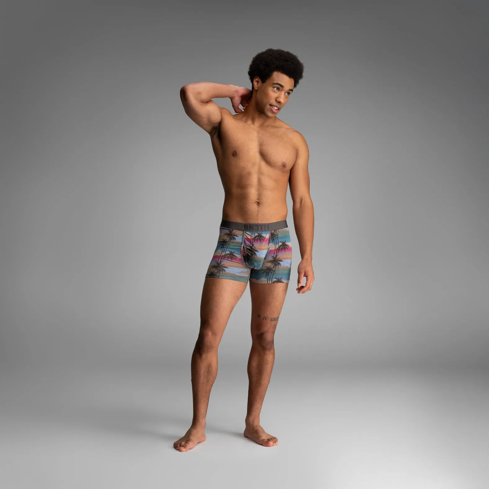 Classic Icon Trunk With Fly : Palm Tree Horizon - Heather sold by BN3TH product image thumbnail 2