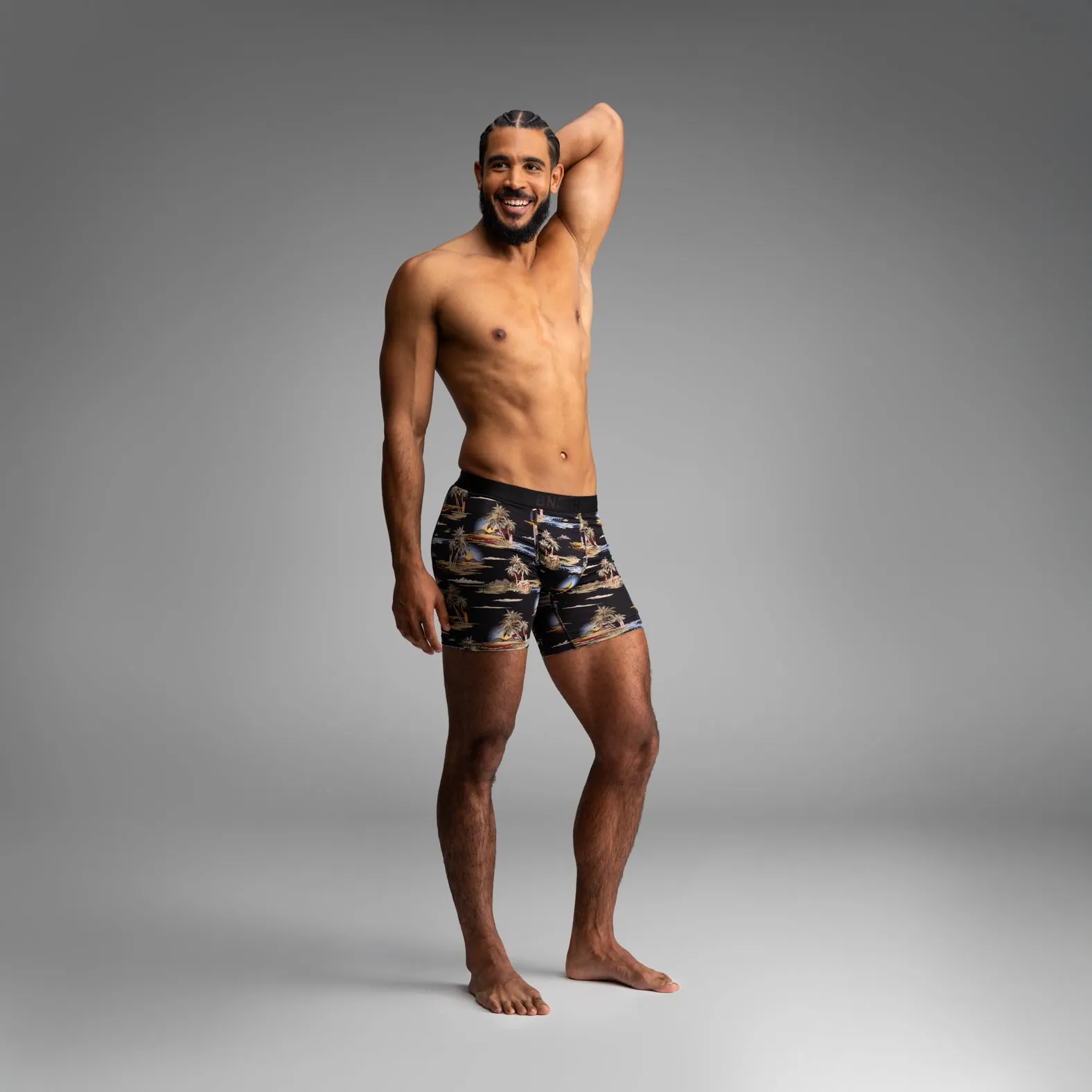 Classic Icon Boxer Brief: Tropical Landscape - Black sold by BN3TH product image thumbnail 4