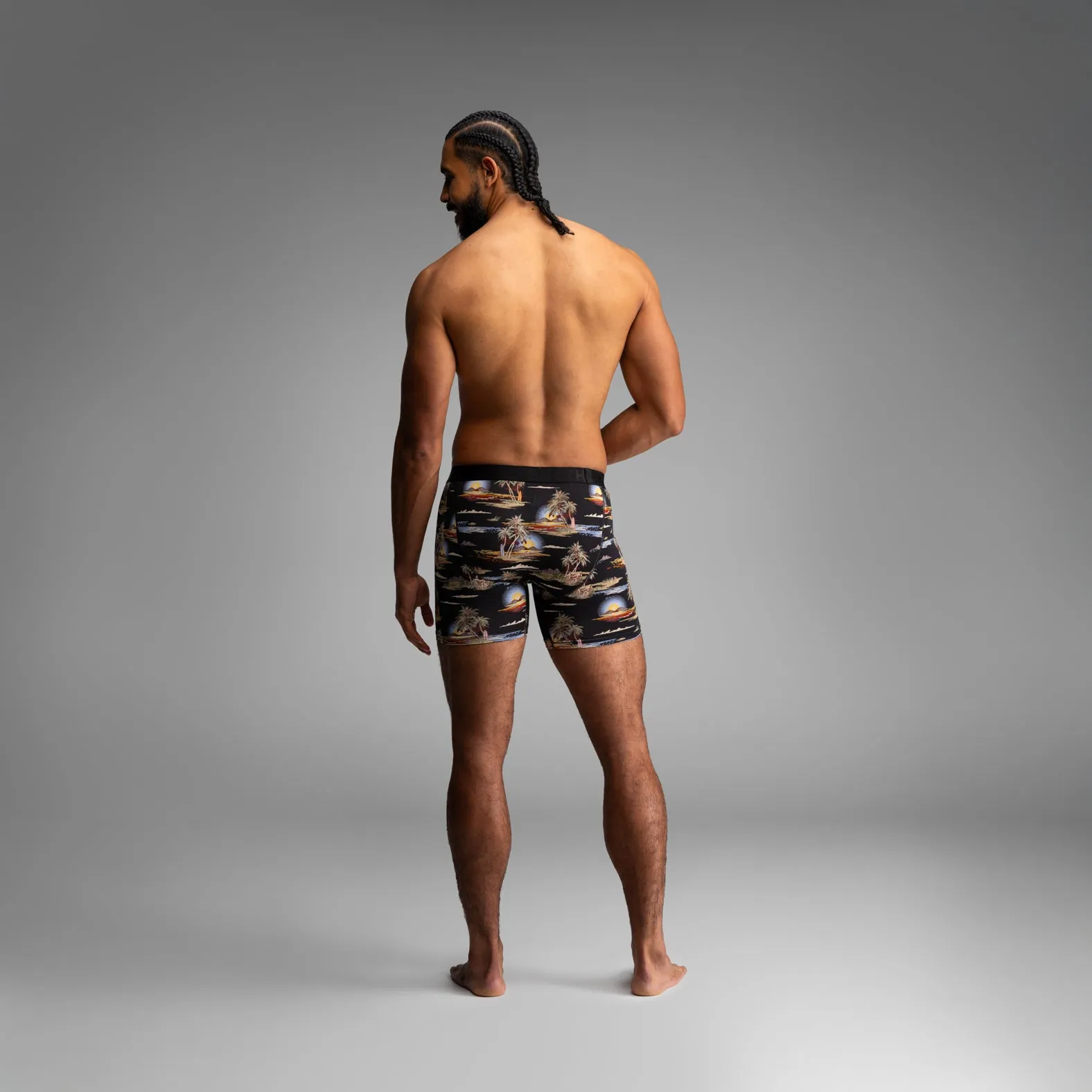 Classic Icon Boxer Brief: Tropical Landscape - Black sold by BN3TH product image thumbnail 5