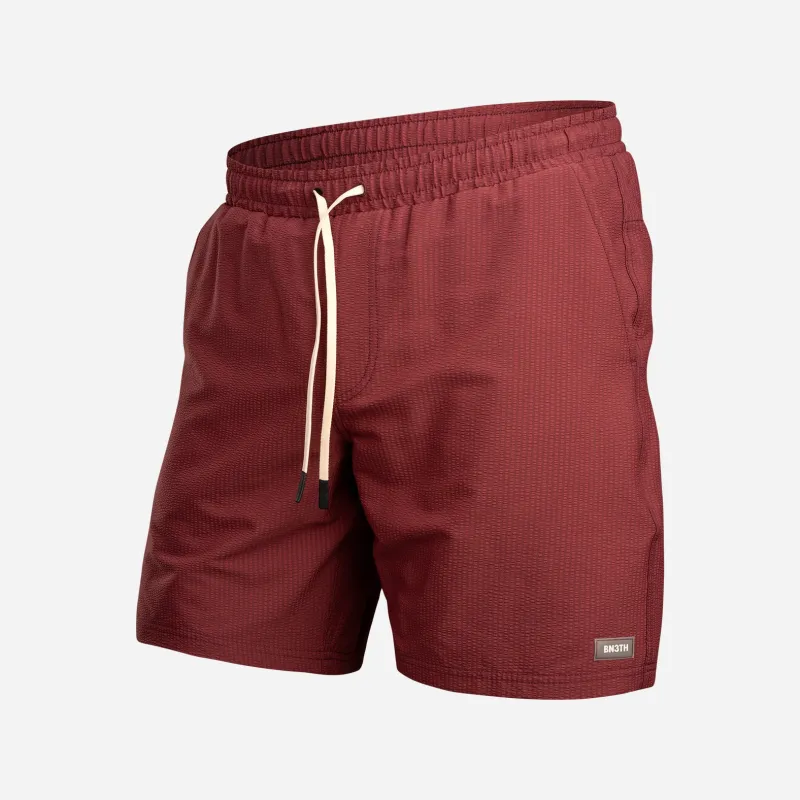 Wave 7" Swim Short 2N1: Red Mahogany made by BN3TH